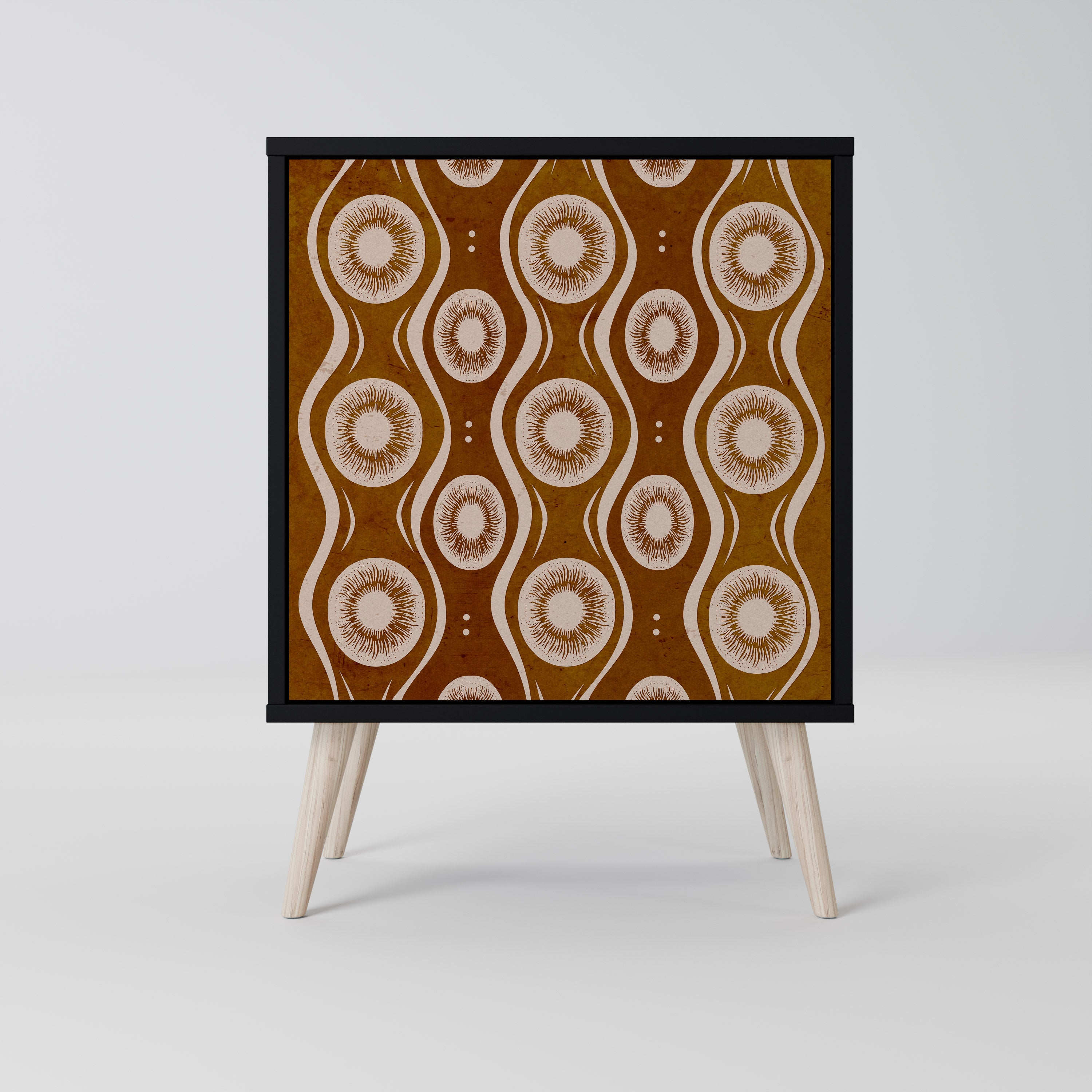 BROWN EYES Sideboard mit 1 Tür in Schwarz