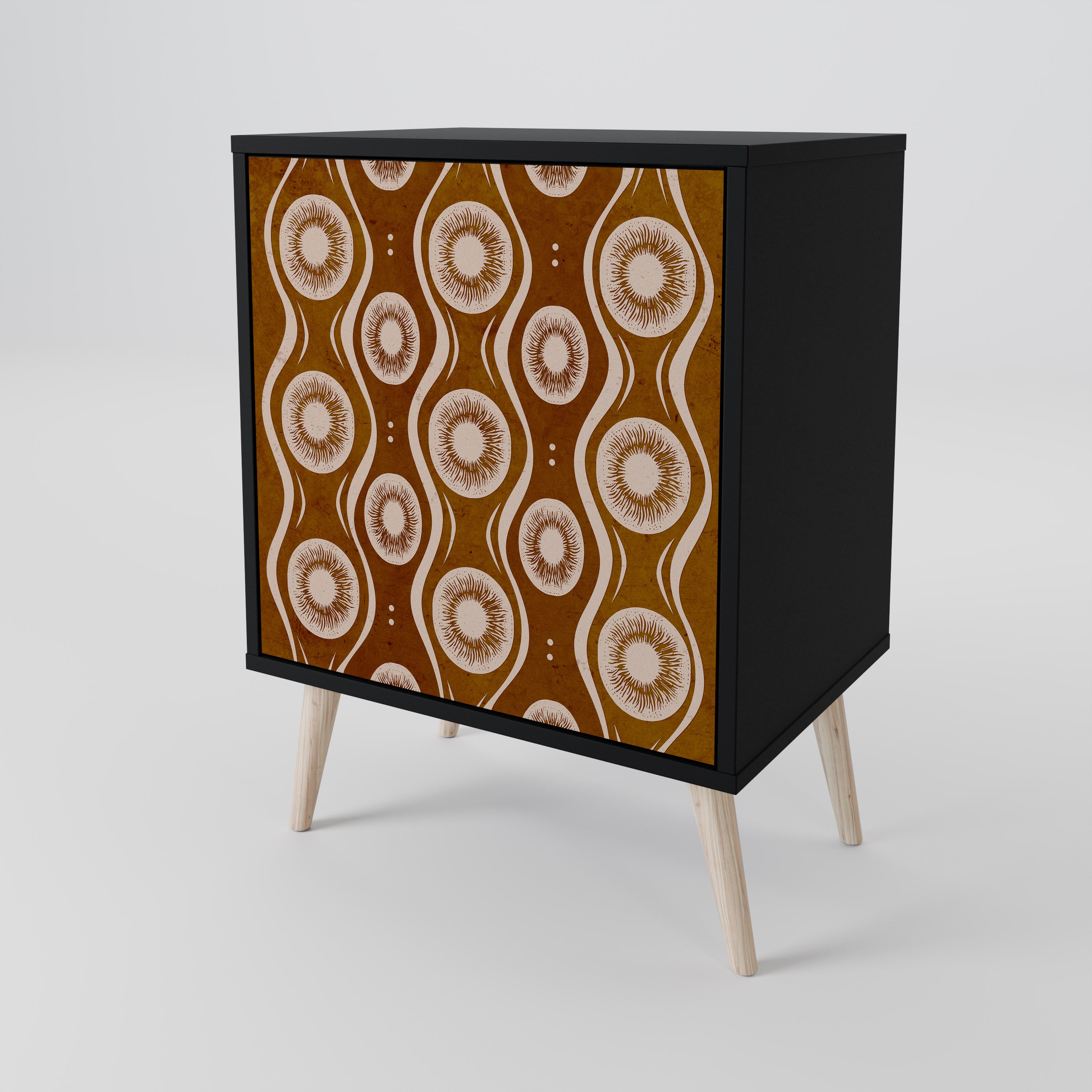 BROWN EYES Sideboard mit 1 Tür in Schwarz