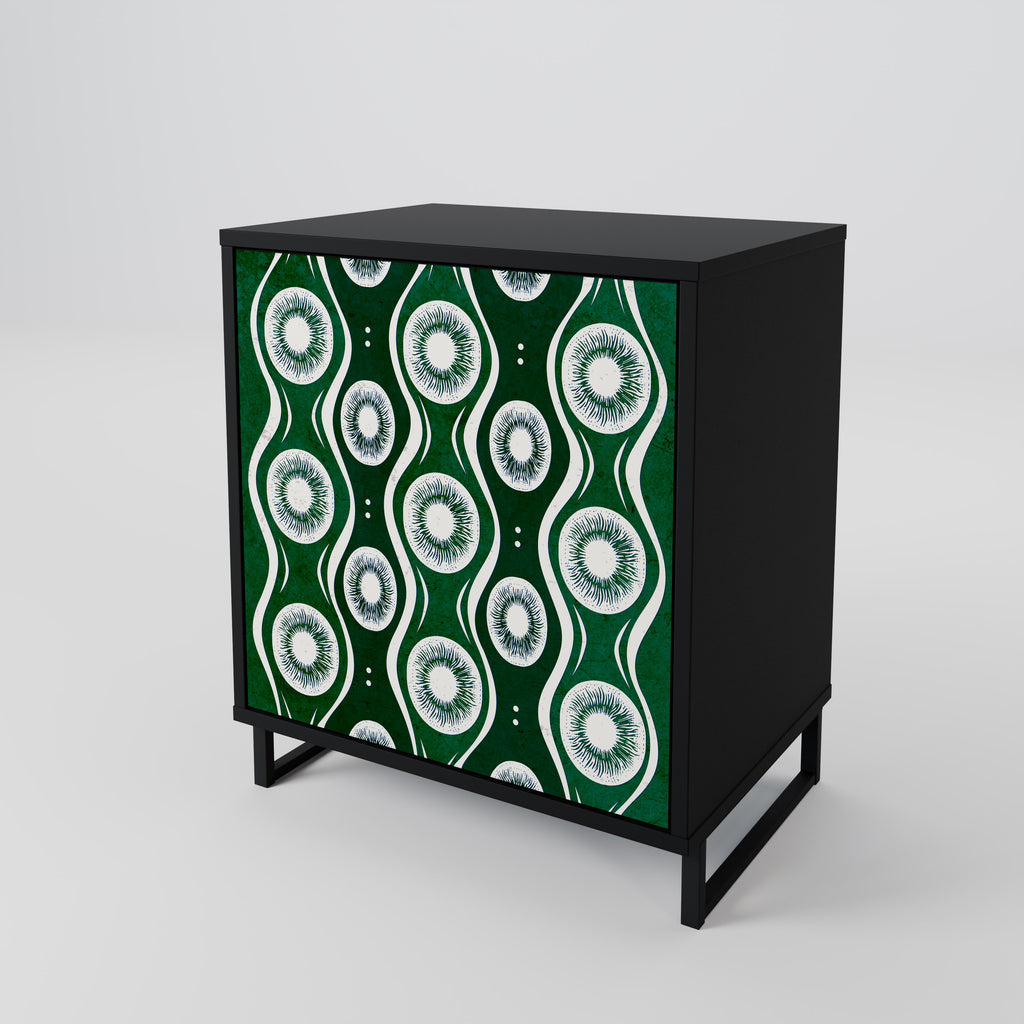 GREEN EYES Sideboard mit 1 Tür in Schwarz