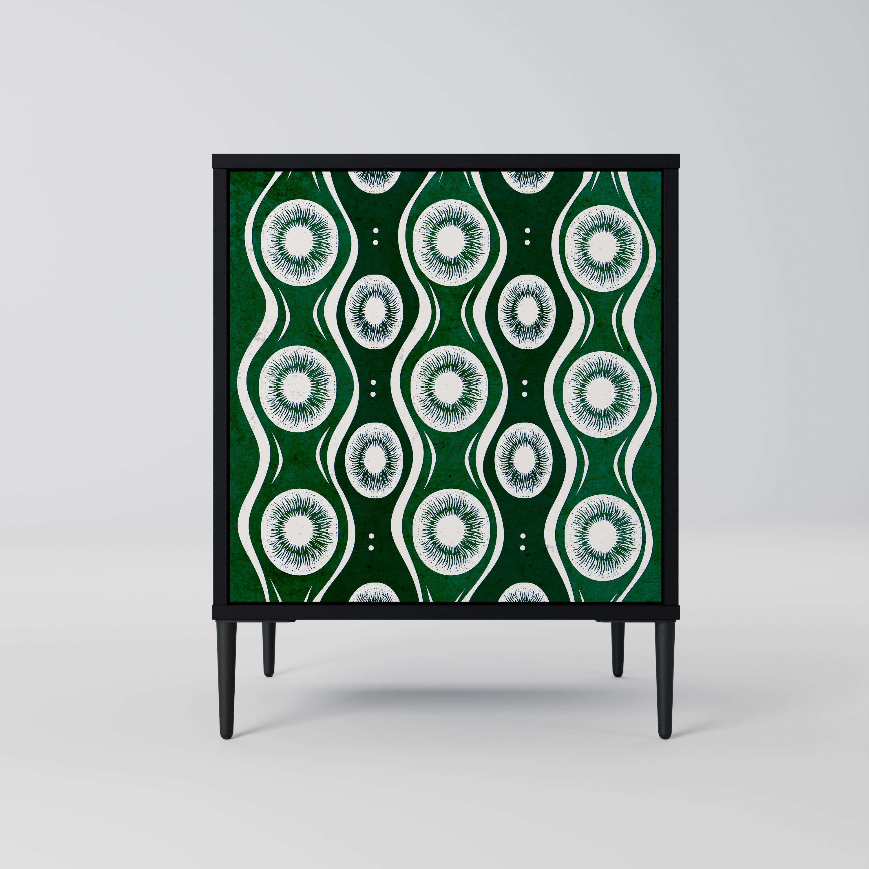 GREEN EYES Sideboard mit 1 Tür in Schwarz
