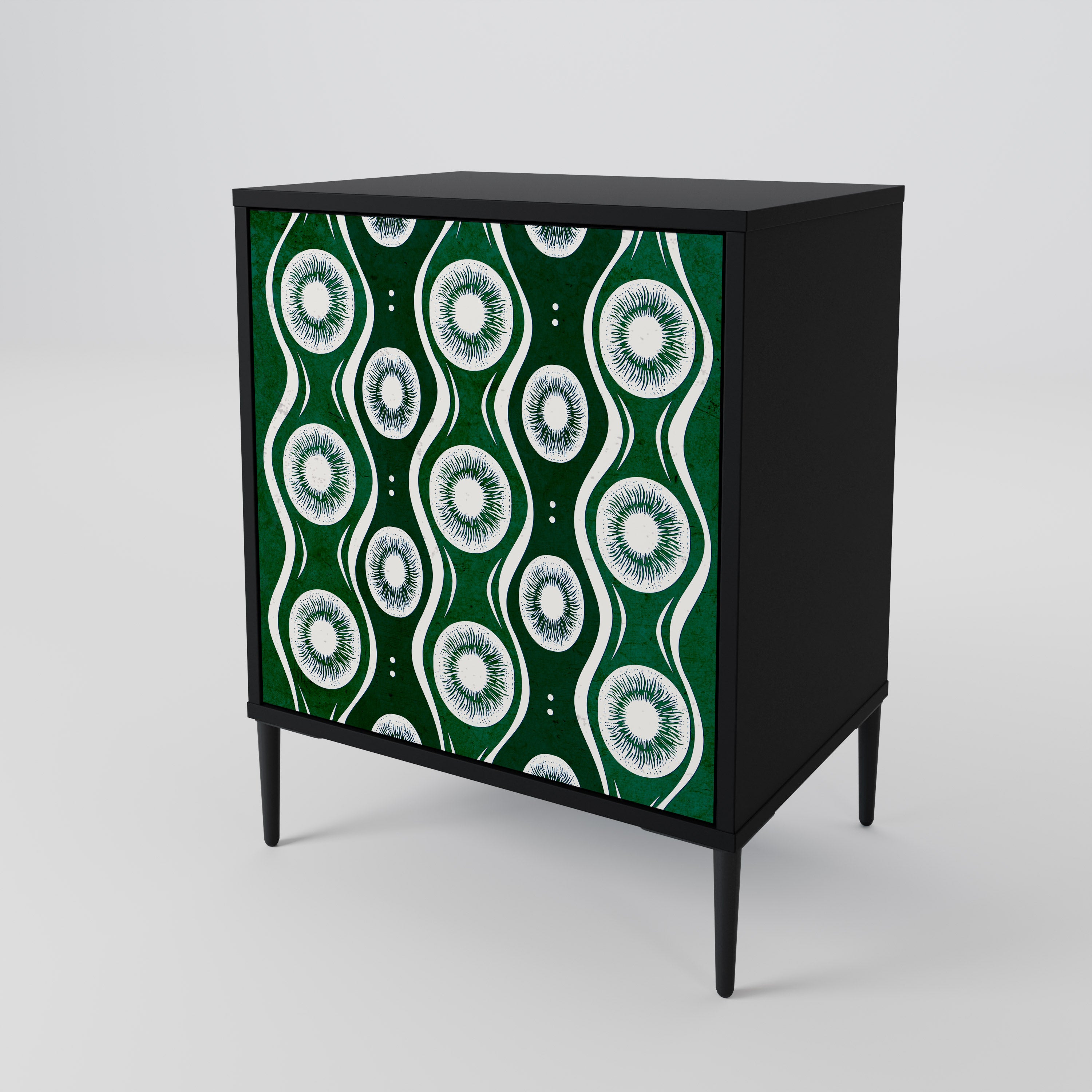 GREEN EYES Sideboard mit 1 Tür in Schwarz