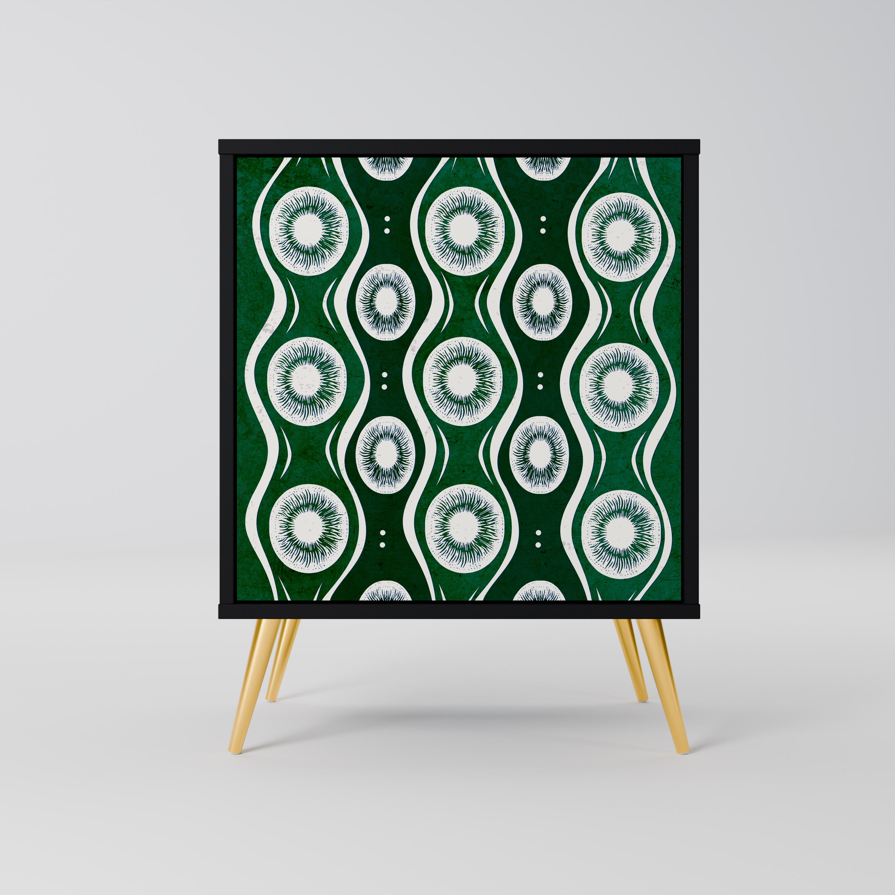 GREEN EYES Sideboard mit 1 Tür in Schwarz