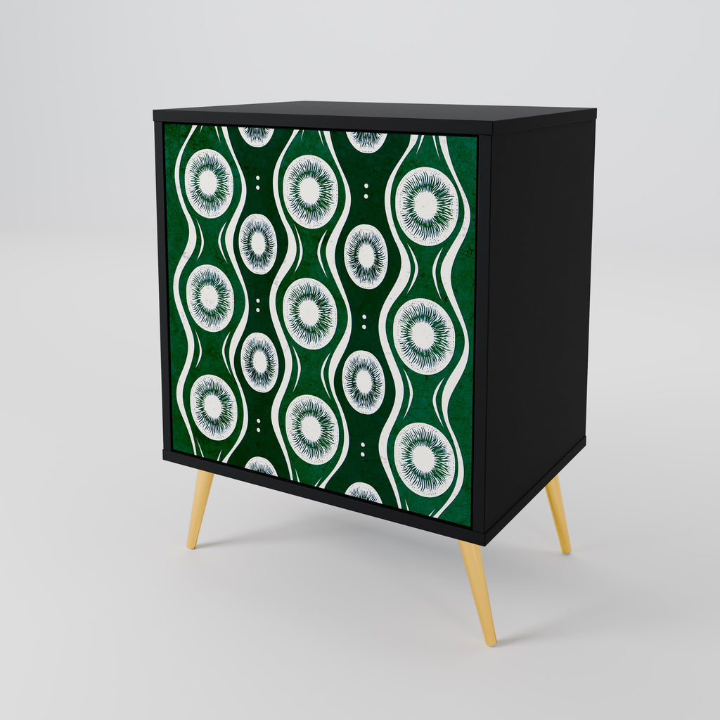 GREEN EYES Sideboard mit 1 Tür in Schwarz