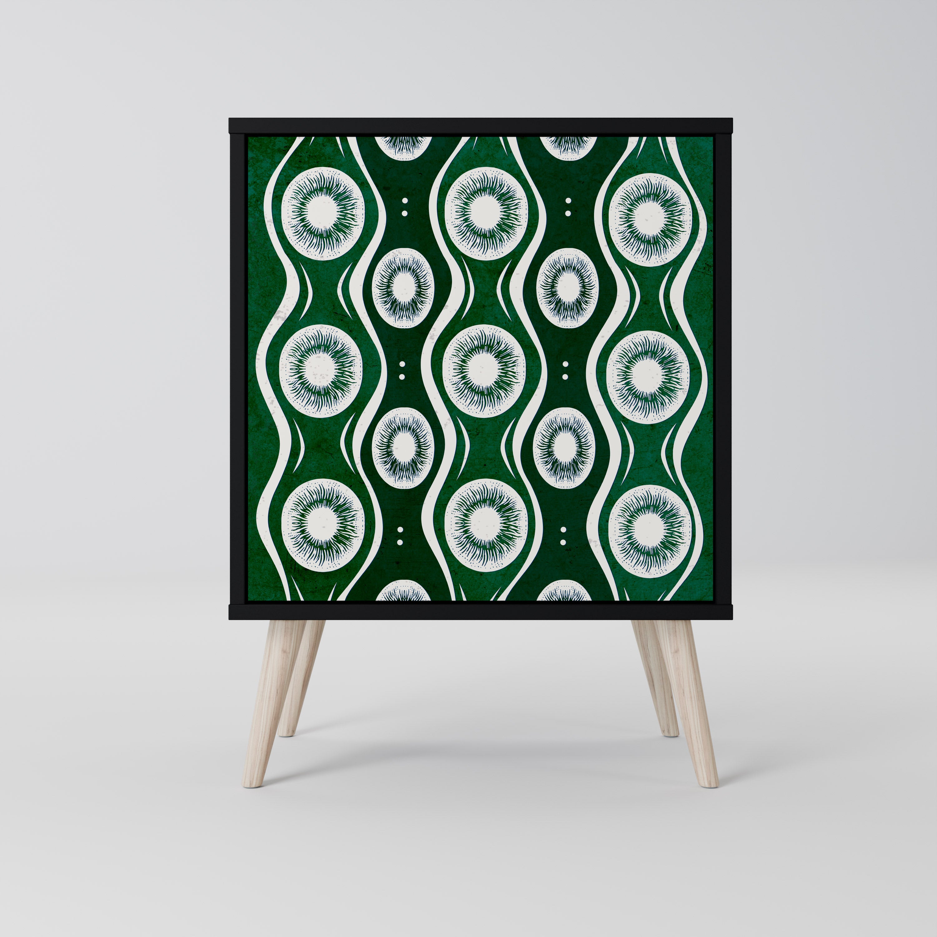 GREEN EYES Sideboard mit 1 Tür in Schwarz