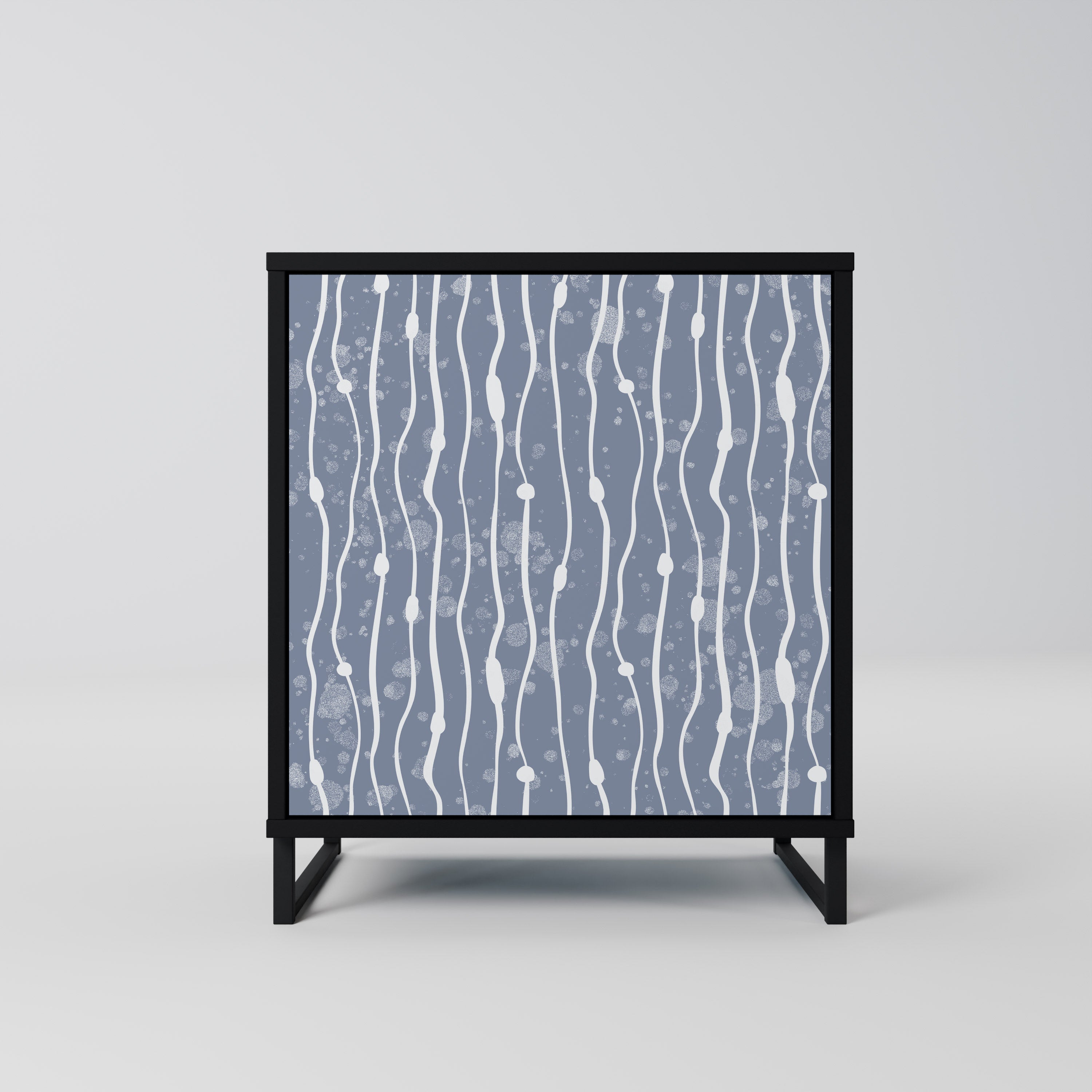 GRAPHITE RAIN Sideboard mit 1 Tür in Schwarz