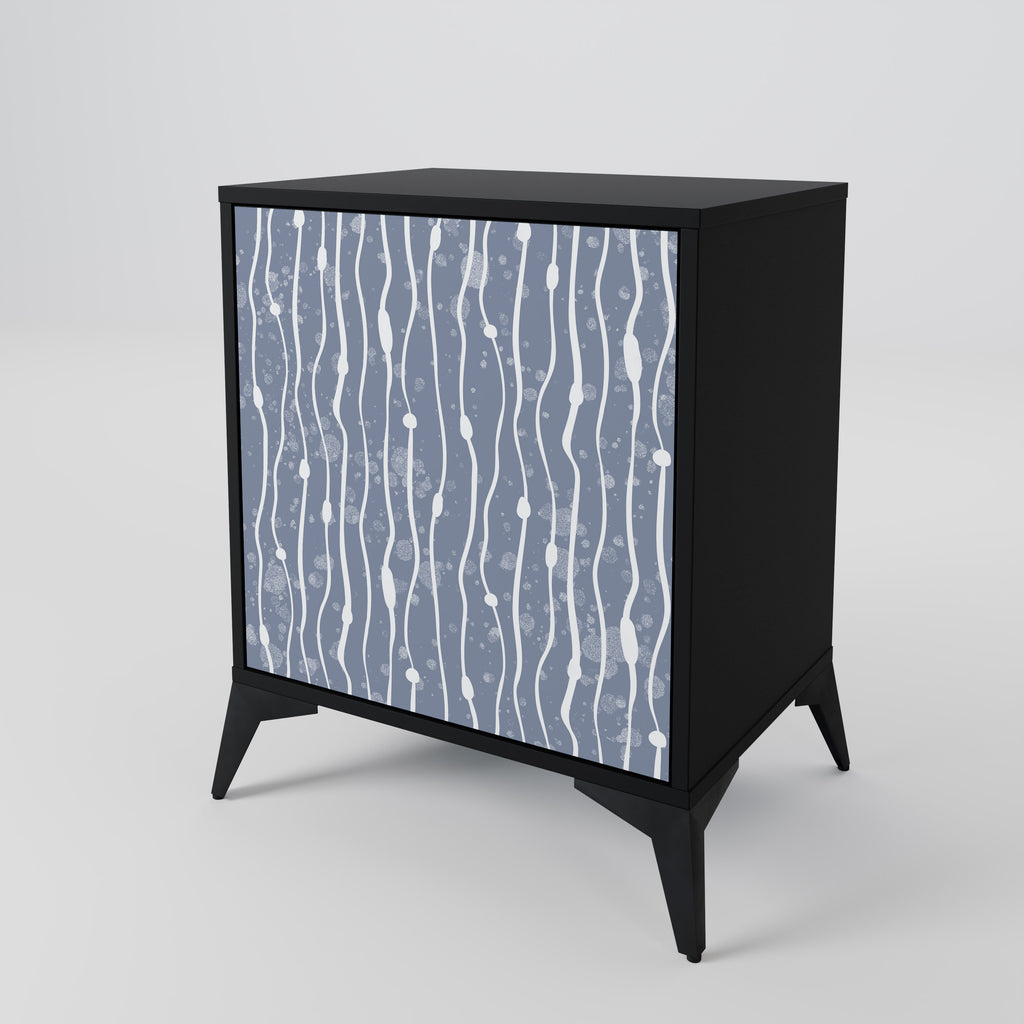 GRAPHITE RAIN Sideboard mit 1 Tür in Schwarz