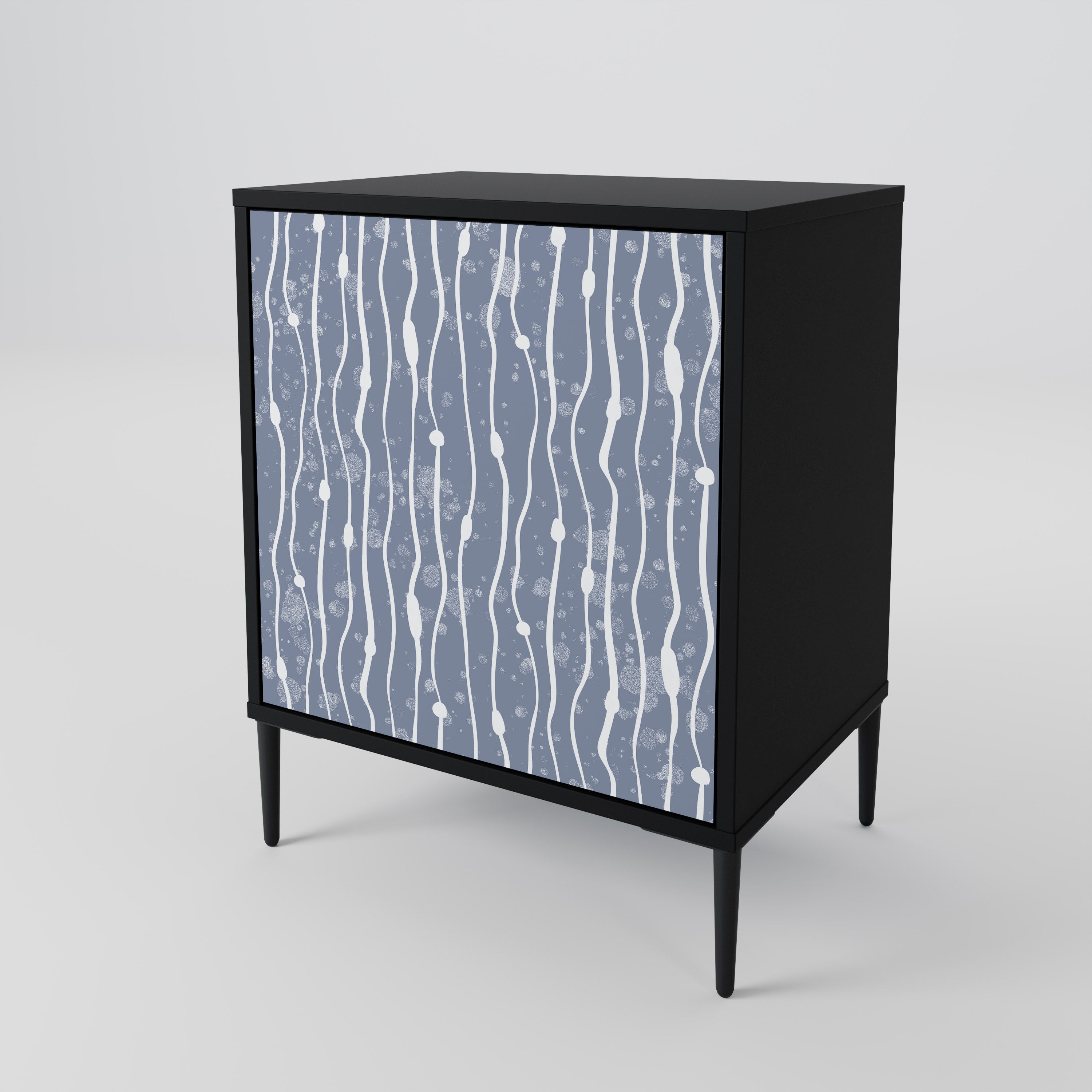 GRAPHITE RAIN Sideboard mit 1 Tür in Schwarz