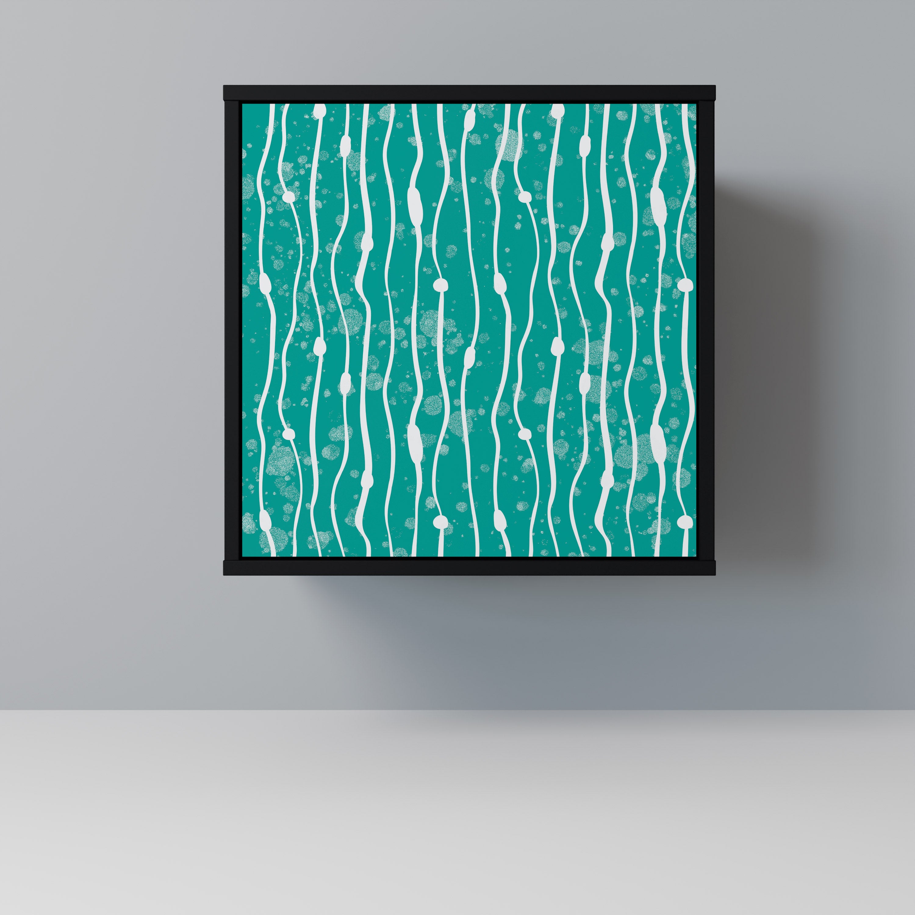 TURQUOISE RAIN Sideboard mit 1 Tür in Schwarz