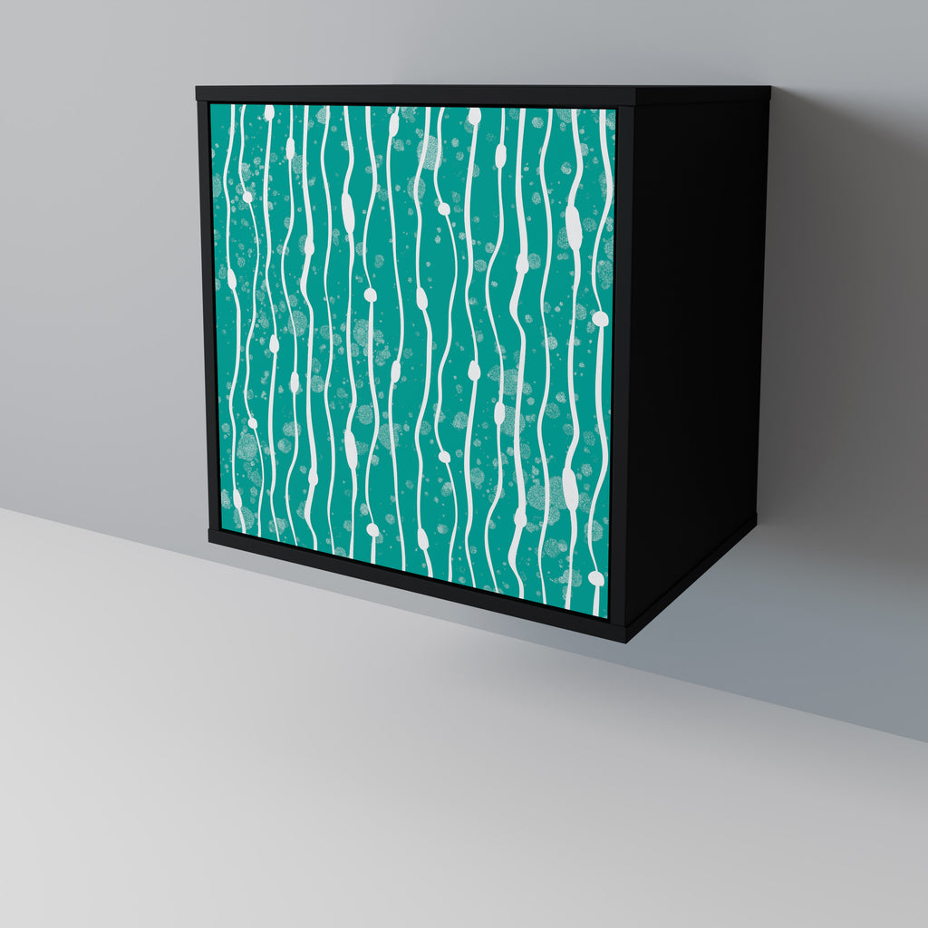 TURQUOISE RAIN Sideboard mit 1 Tür in Schwarz