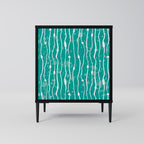 TURQUOISE RAIN Sideboard mit 1 Tür in Schwarz