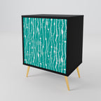 TURQUOISE RAIN Sideboard mit 1 Tür in Schwarz