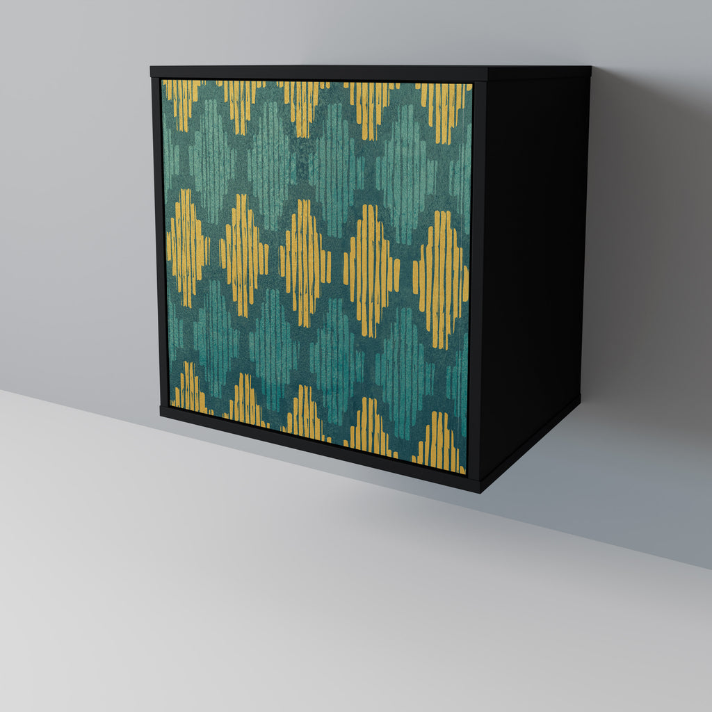 POLYGONS Sideboard mit 1 Tür in Schwarz