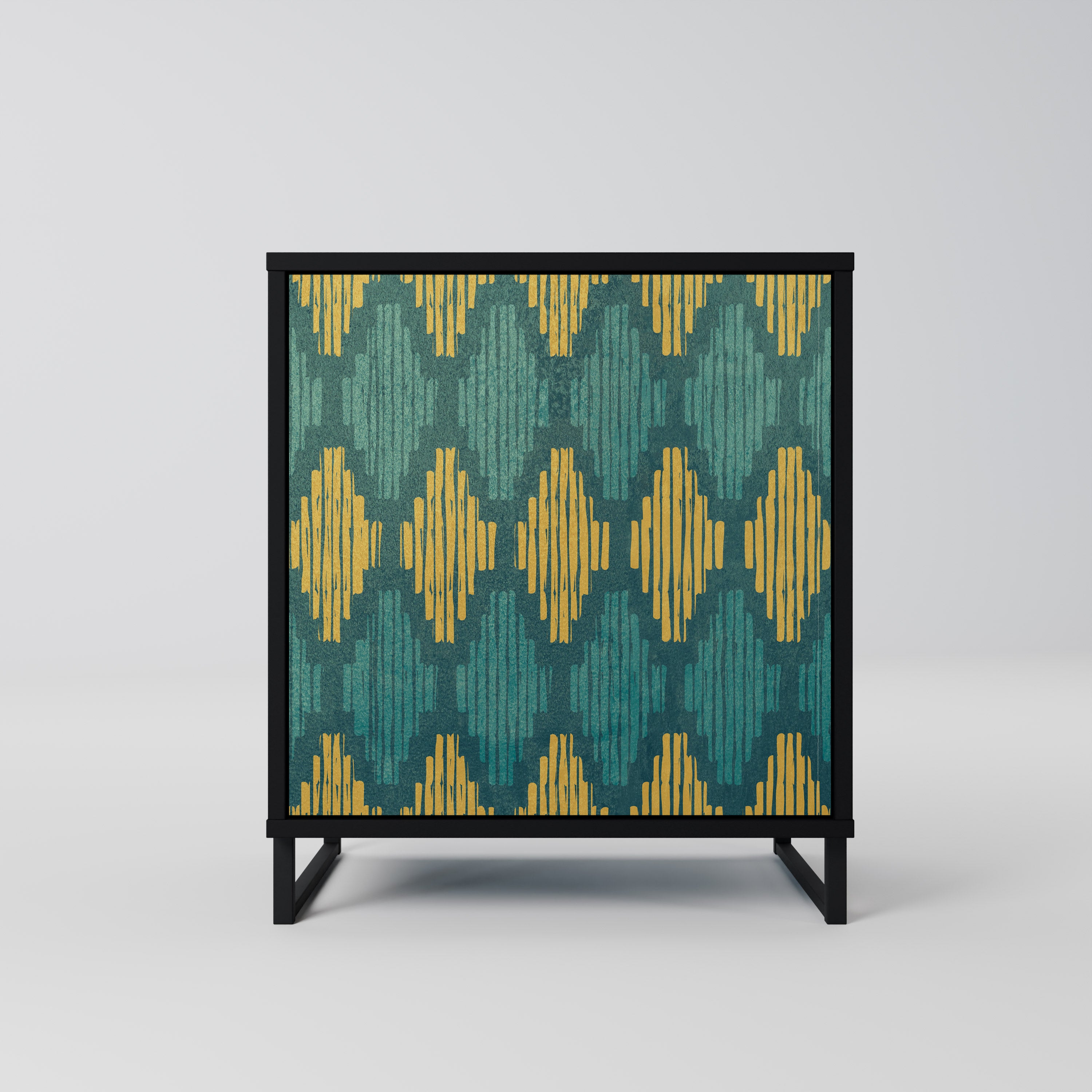 POLYGONS Sideboard mit 1 Tür in Schwarz