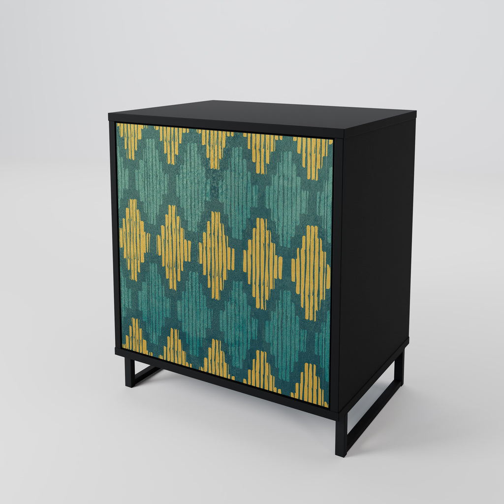 POLYGONS Sideboard mit 1 Tür in Schwarz