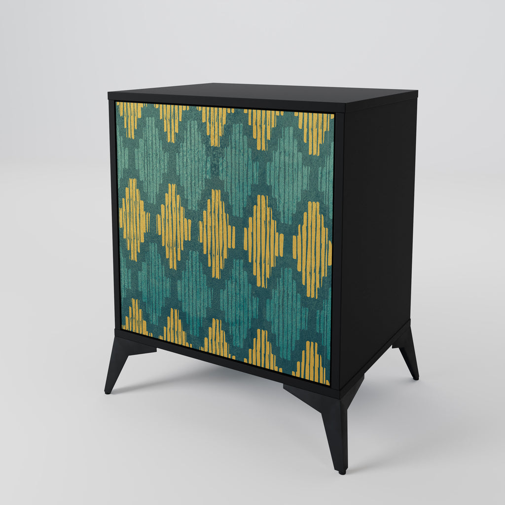 POLYGONS Sideboard mit 1 Tür in Schwarz