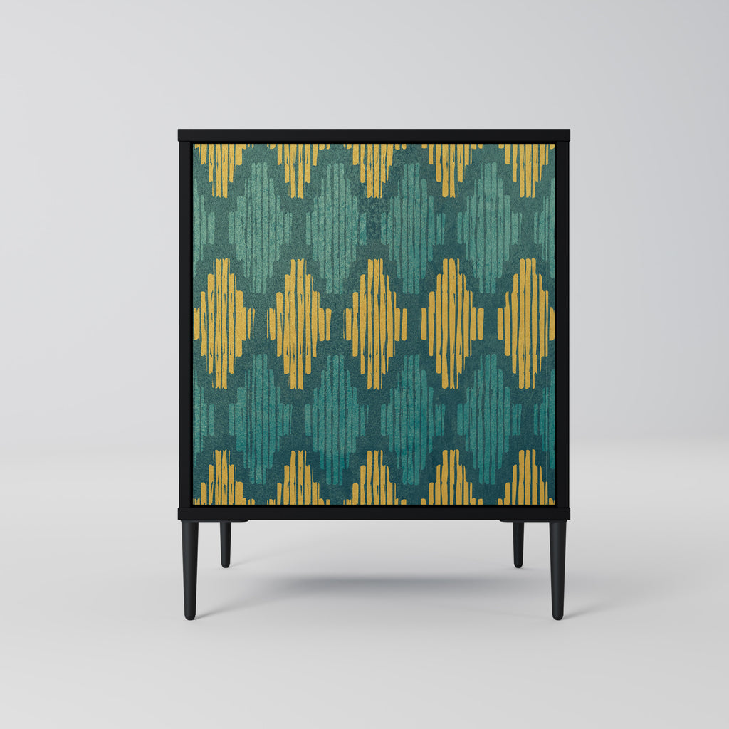 POLYGONS Sideboard mit 1 Tür in Schwarz