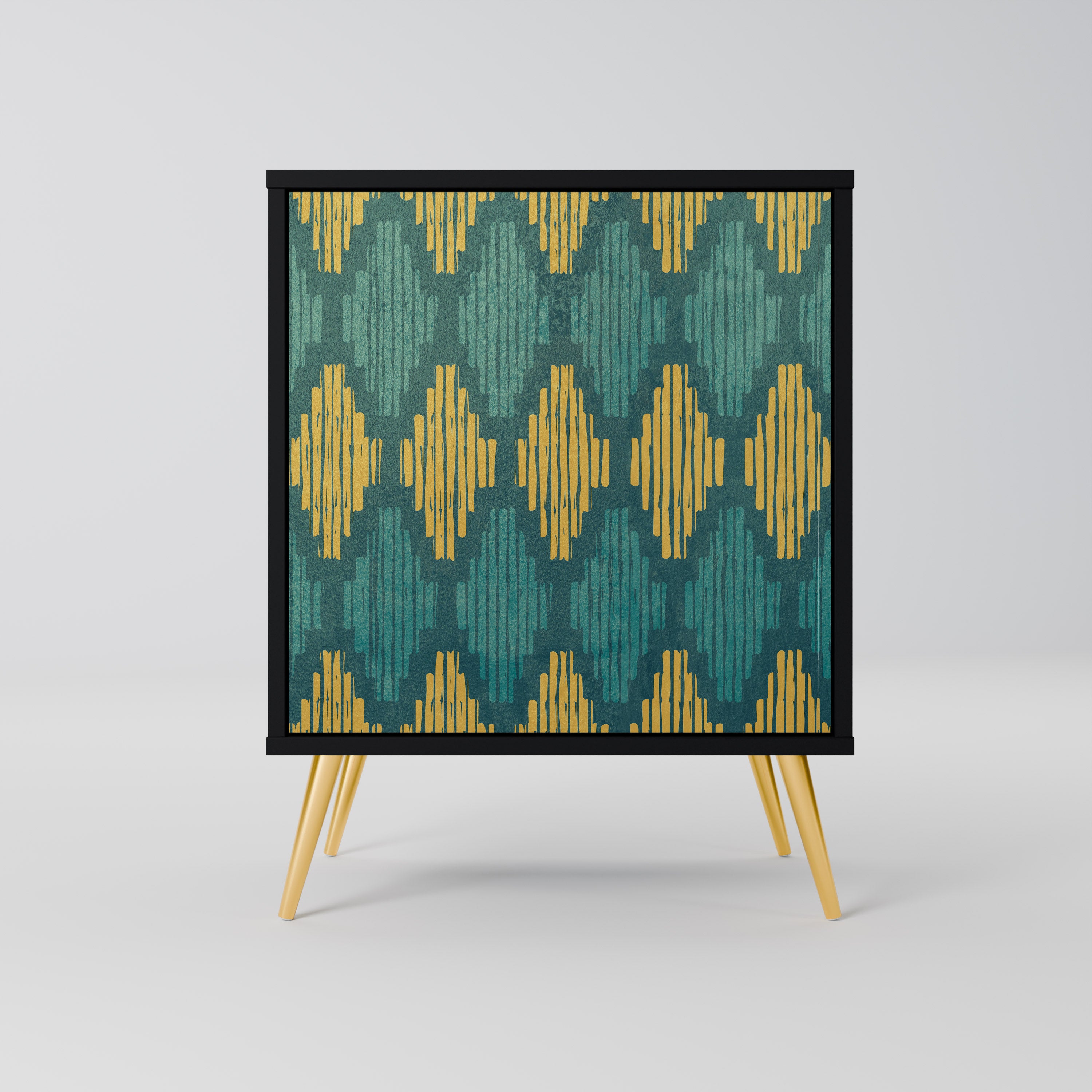 POLYGONS Sideboard mit 1 Tür in Schwarz