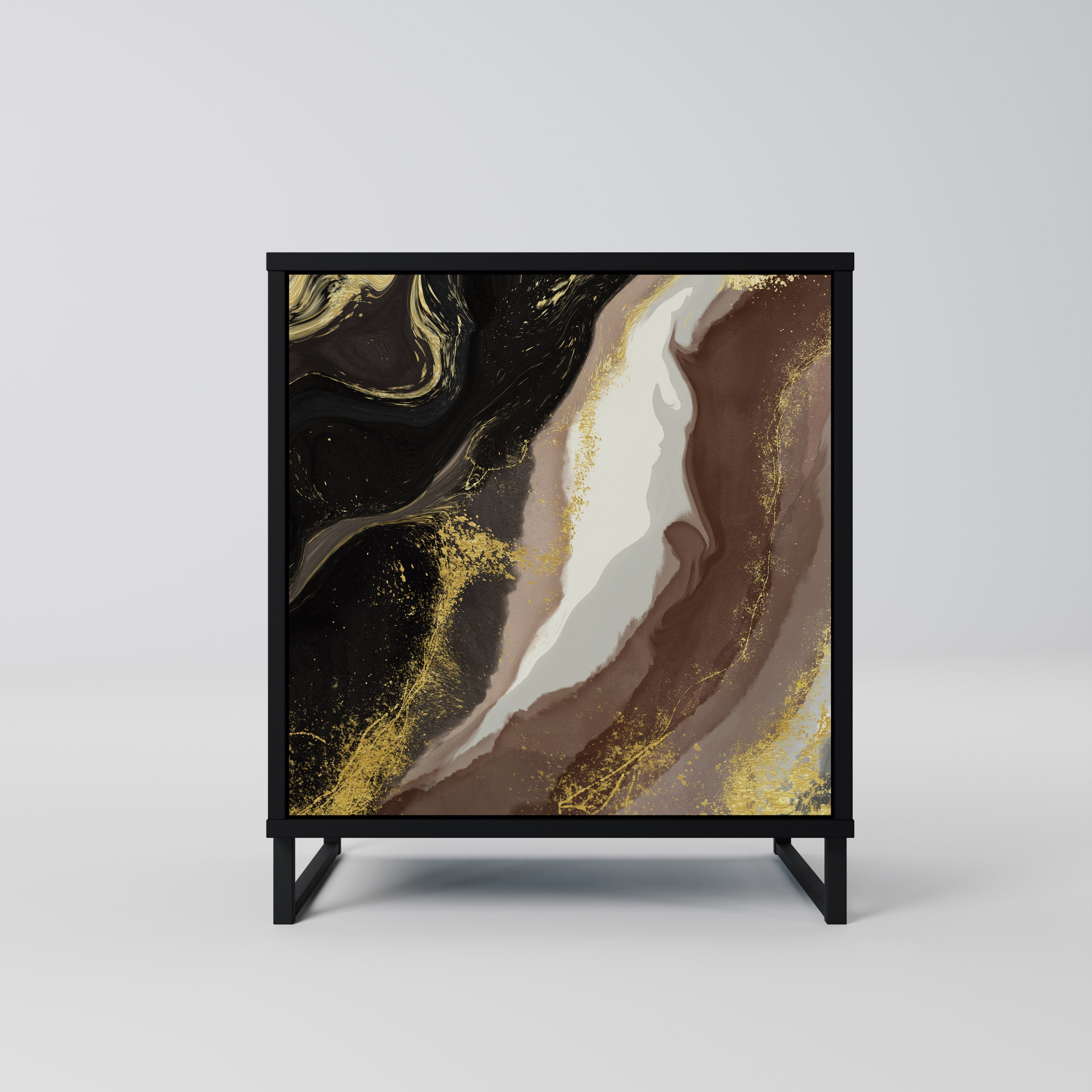 GOLD DUST Sideboard mit 1 Tür in Schwarz