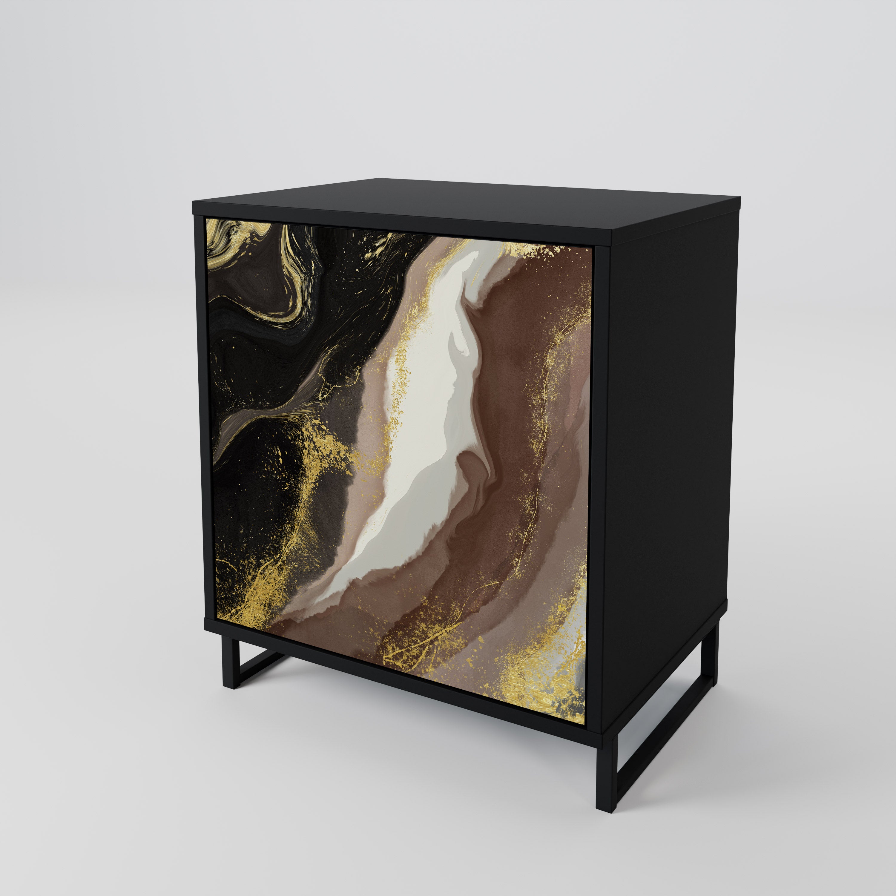 GOLD DUST Sideboard mit 1 Tür in Schwarz