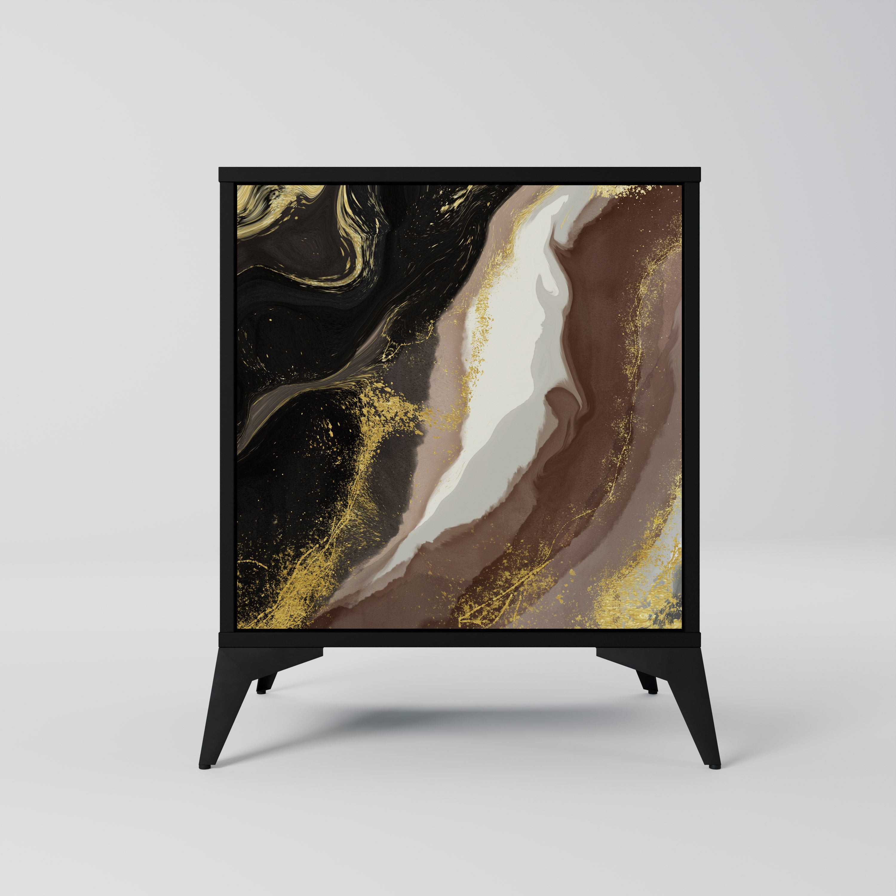 GOLD DUST Sideboard mit 1 Tür in Schwarz