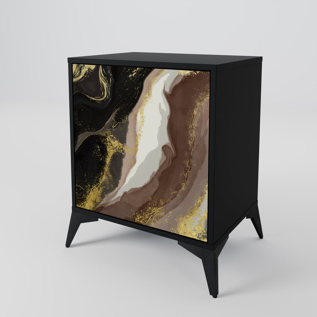 GOLD DUST Sideboard mit 1 Tür in Schwarz
