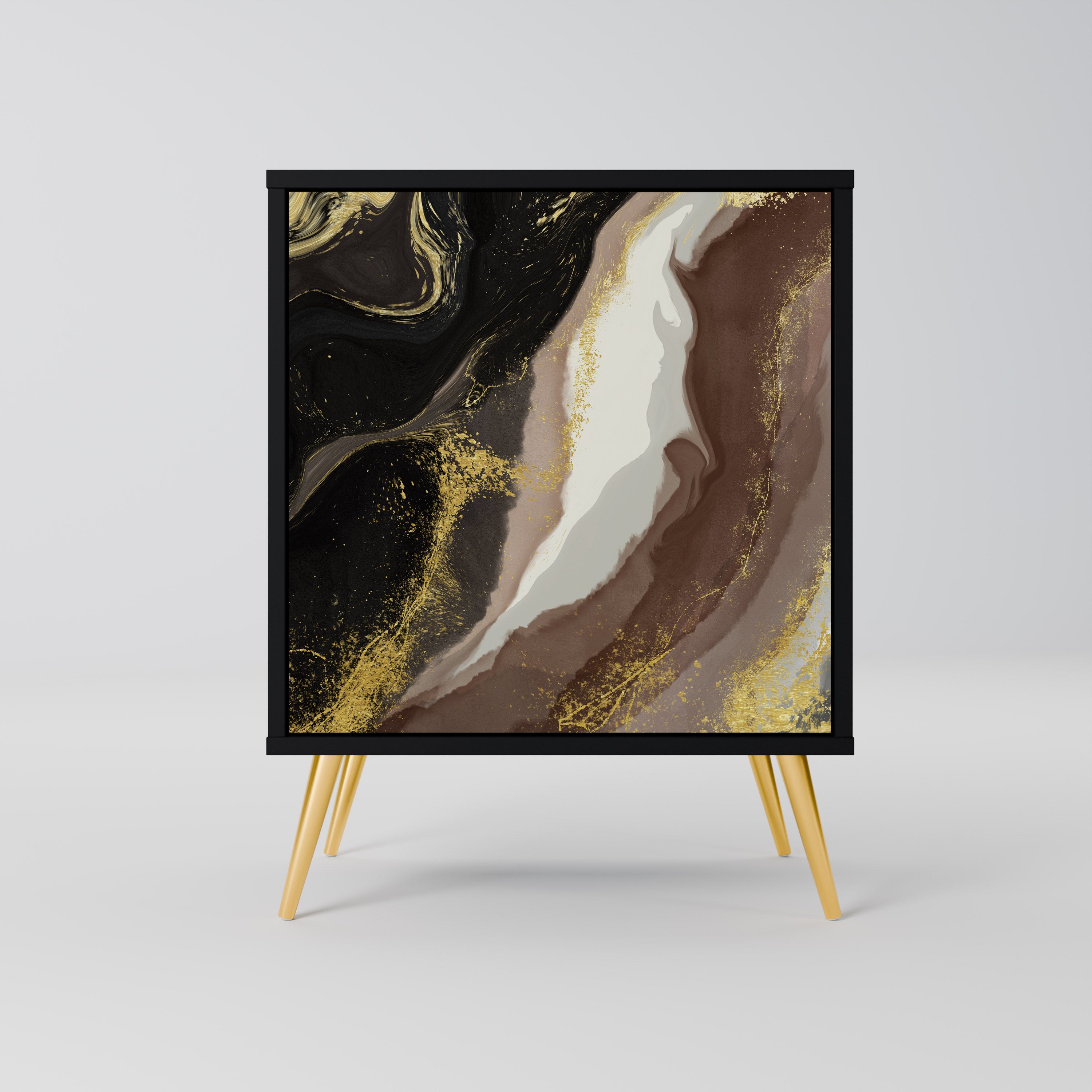 GOLD DUST Sideboard mit 1 Tür in Schwarz