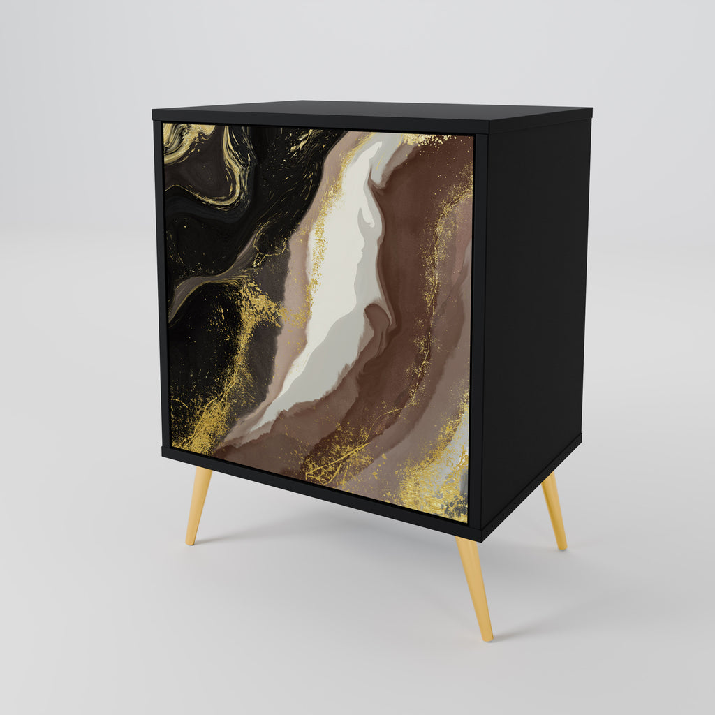 GOLD DUST Sideboard mit 1 Tür in Schwarz