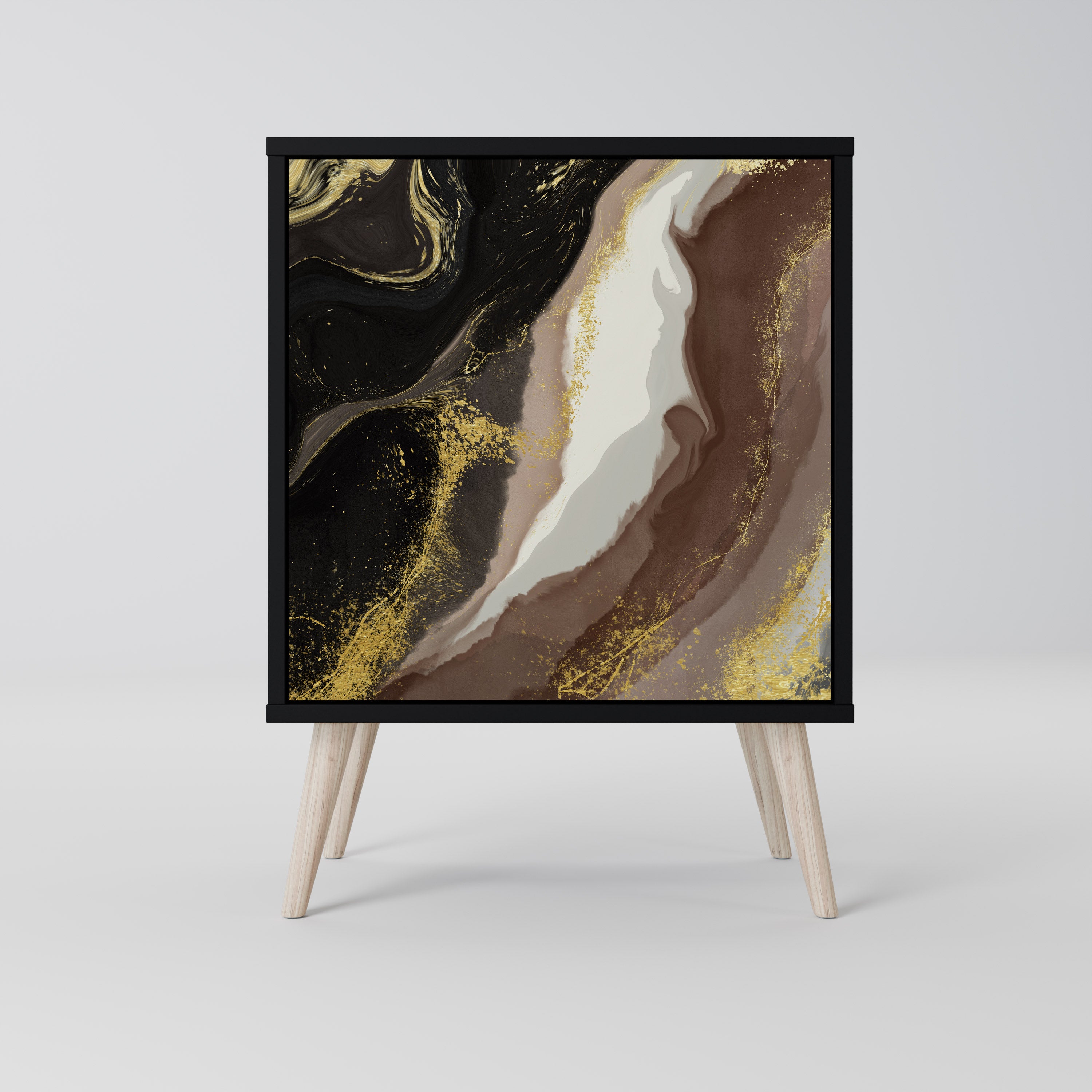 GOLD DUST Sideboard mit 1 Tür in Schwarz