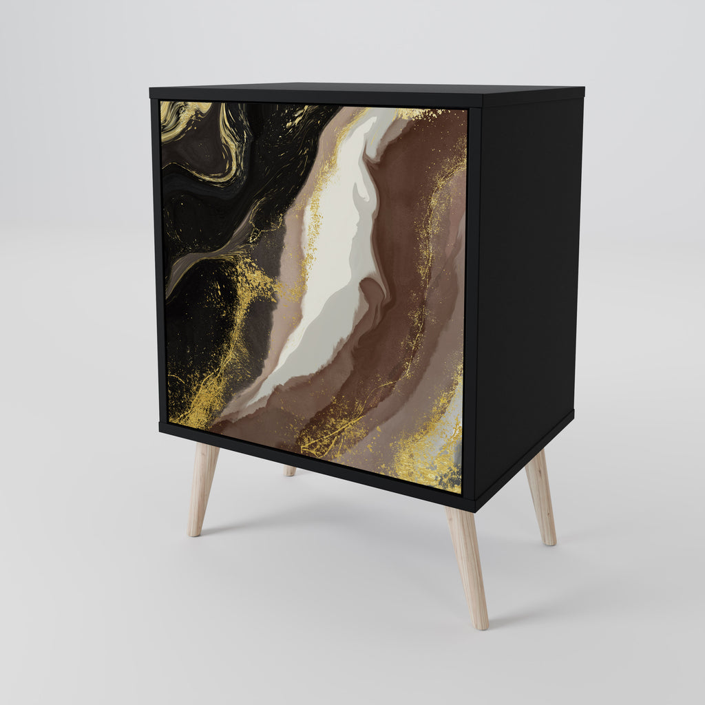 GOLD DUST Sideboard mit 1 Tür in Schwarz