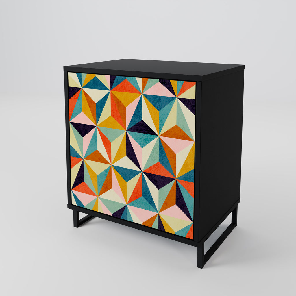 TESSELATE TREASURES Sideboard mit 1 Tür in Schwarz