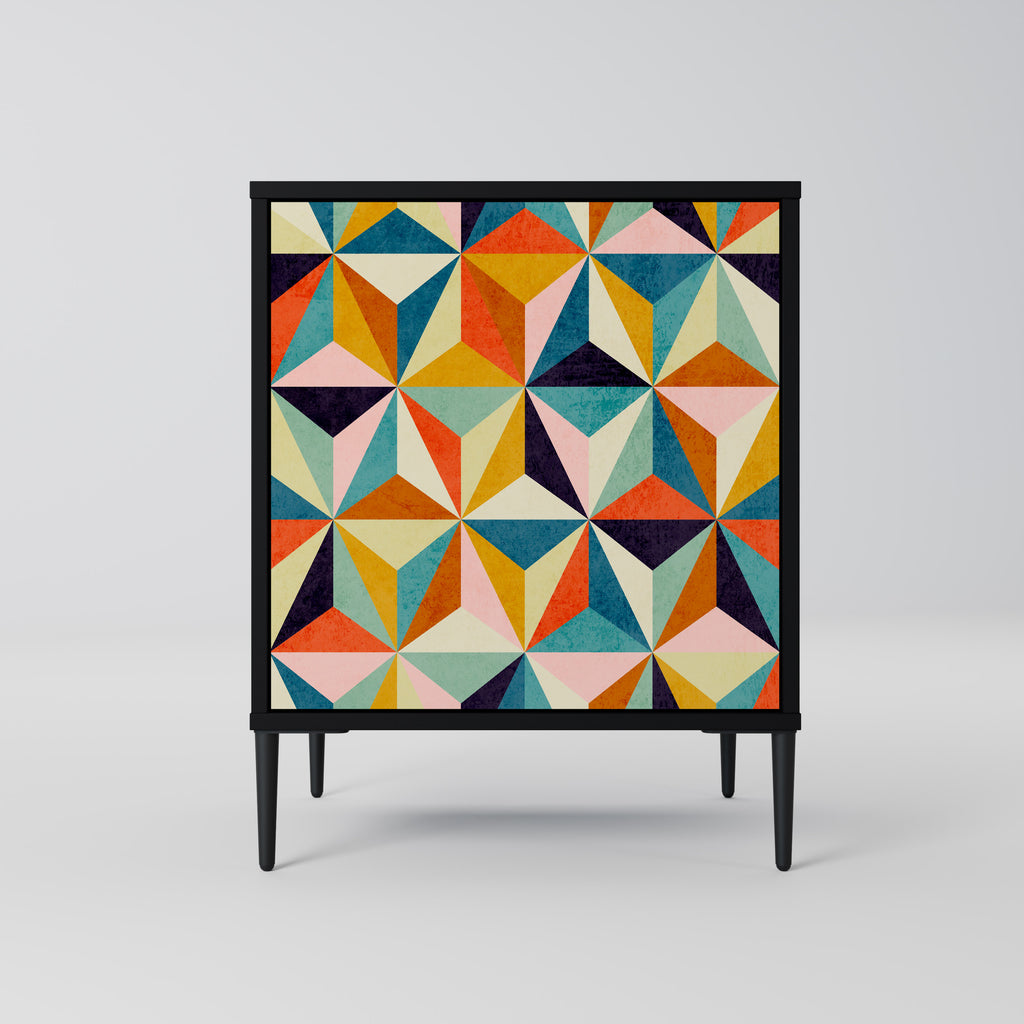 TESSELATE TREASURES Sideboard mit 1 Tür in Schwarz