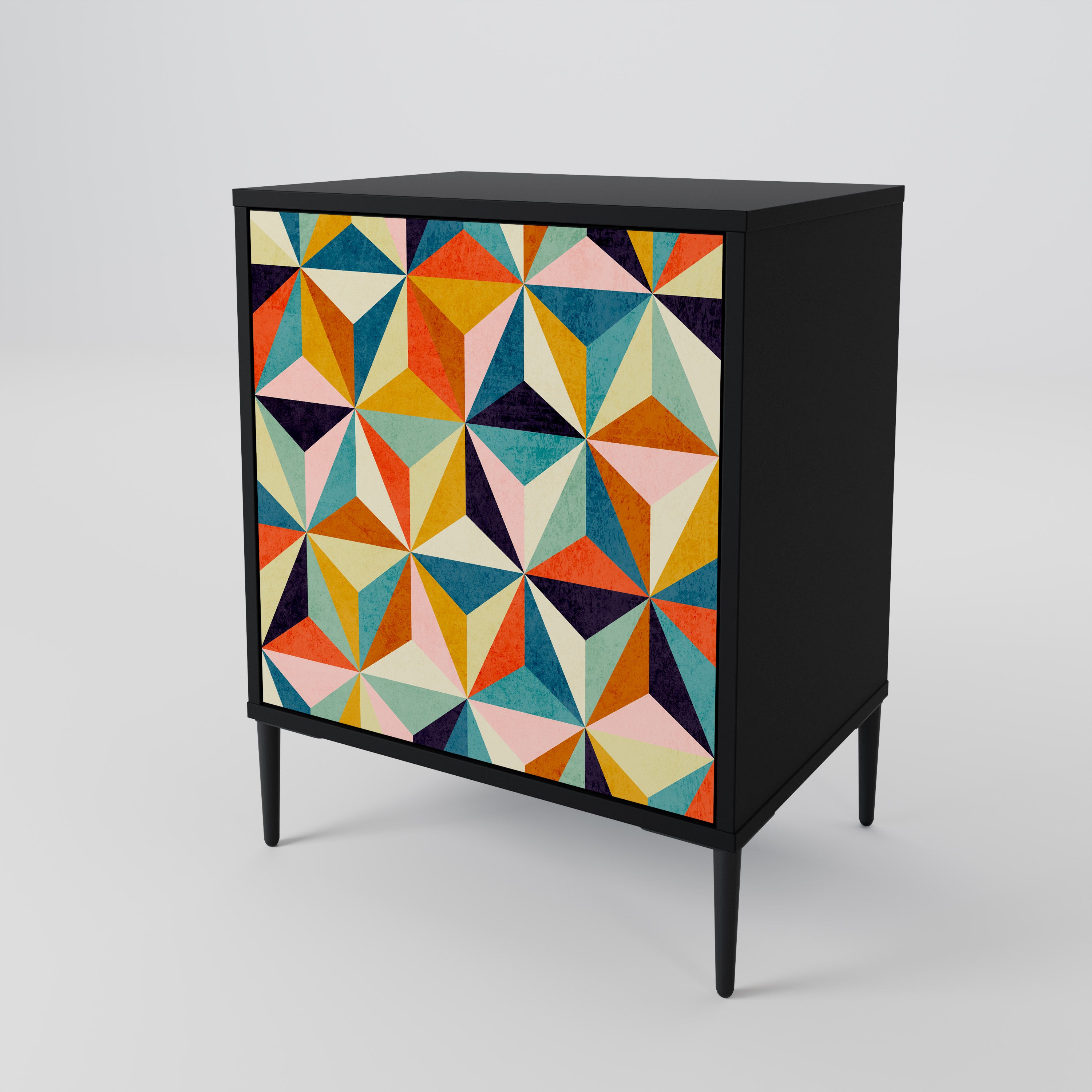 TESSELATE TREASURES Sideboard mit 1 Tür in Schwarz