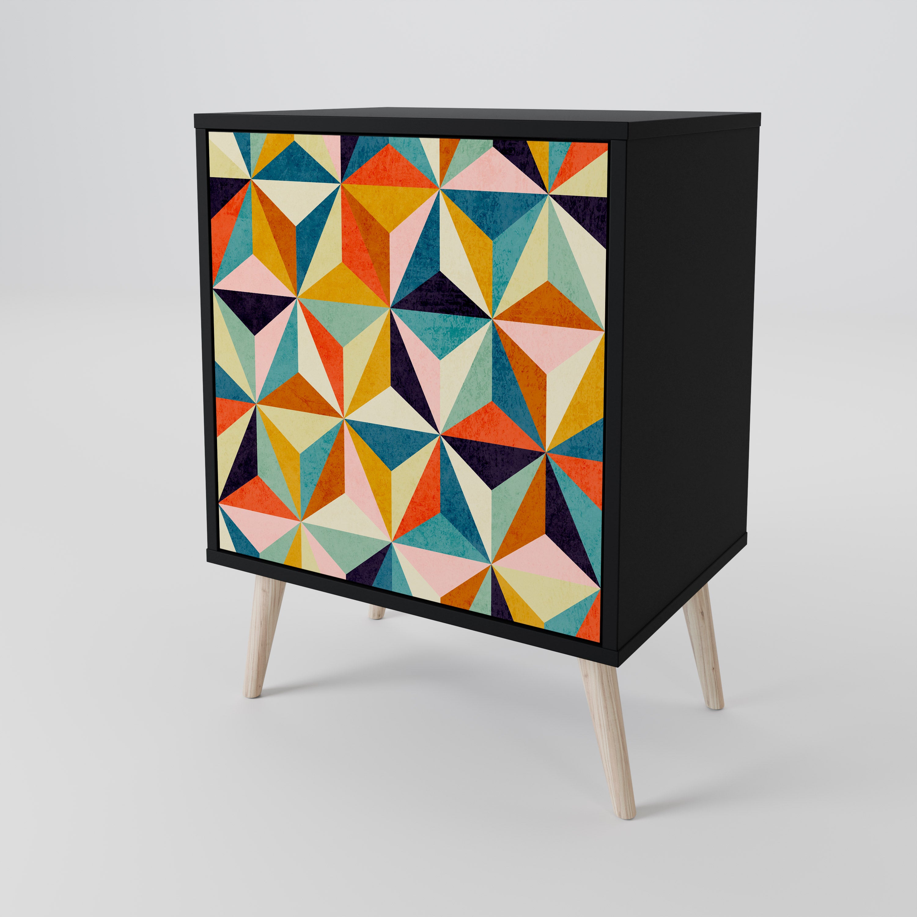 TESSELATE TREASURES Sideboard mit 1 Tür in Schwarz