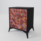 PAINTED SQUARES Sideboard mit 1 Tür in Schwarz