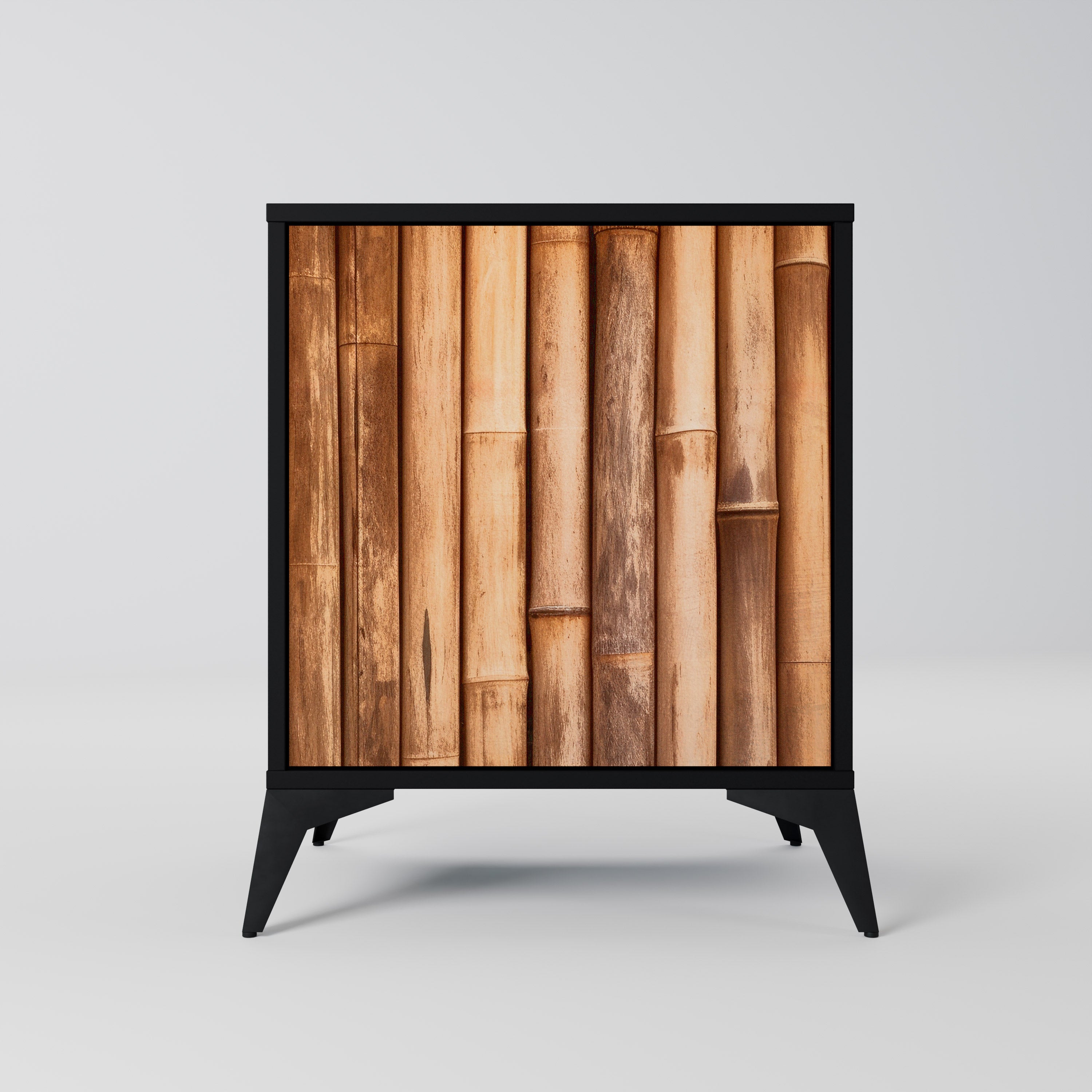 NATURAL WOOD Sideboard mit 1 Tür in Schwarz