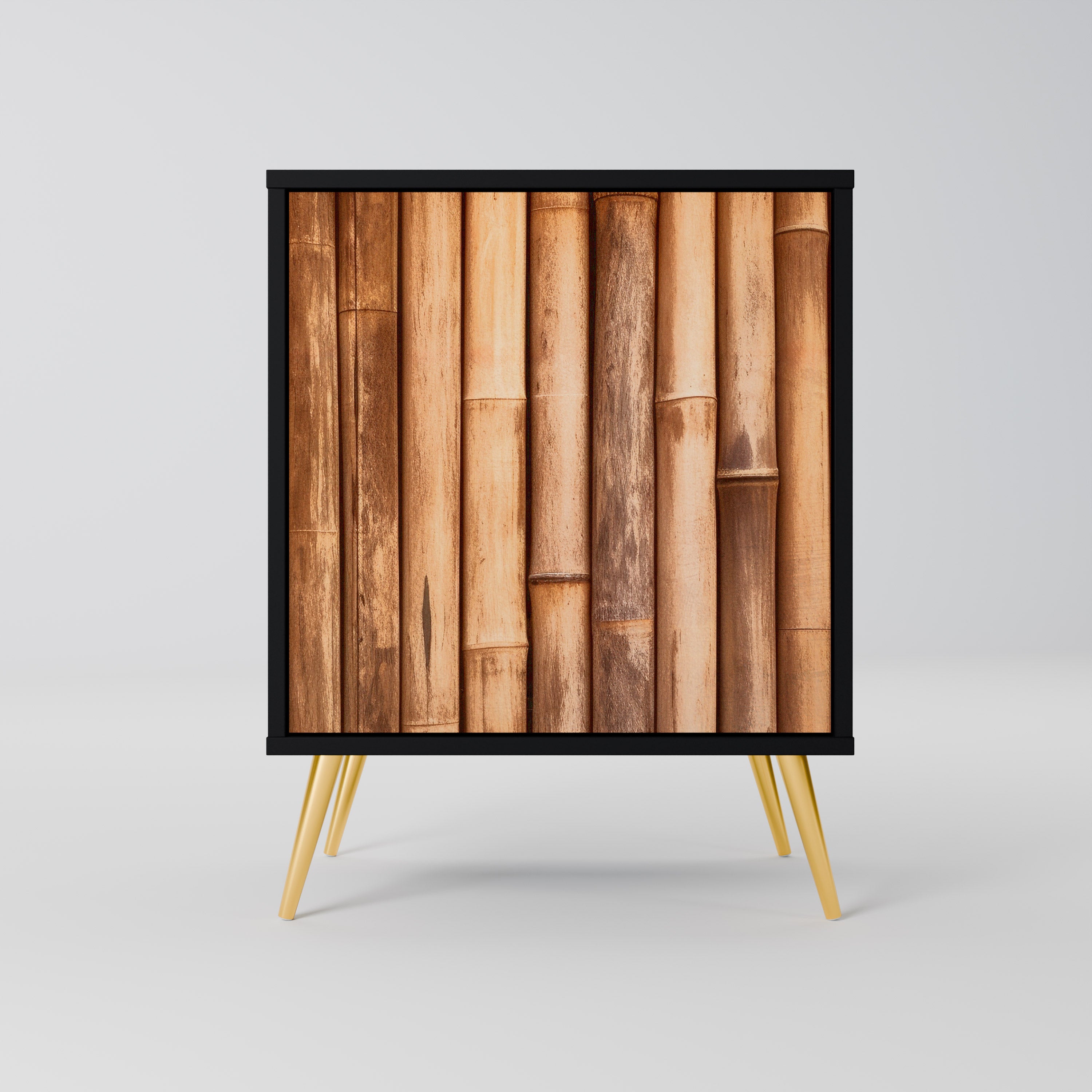 NATURAL WOOD Sideboard mit 1 Tür in Schwarz