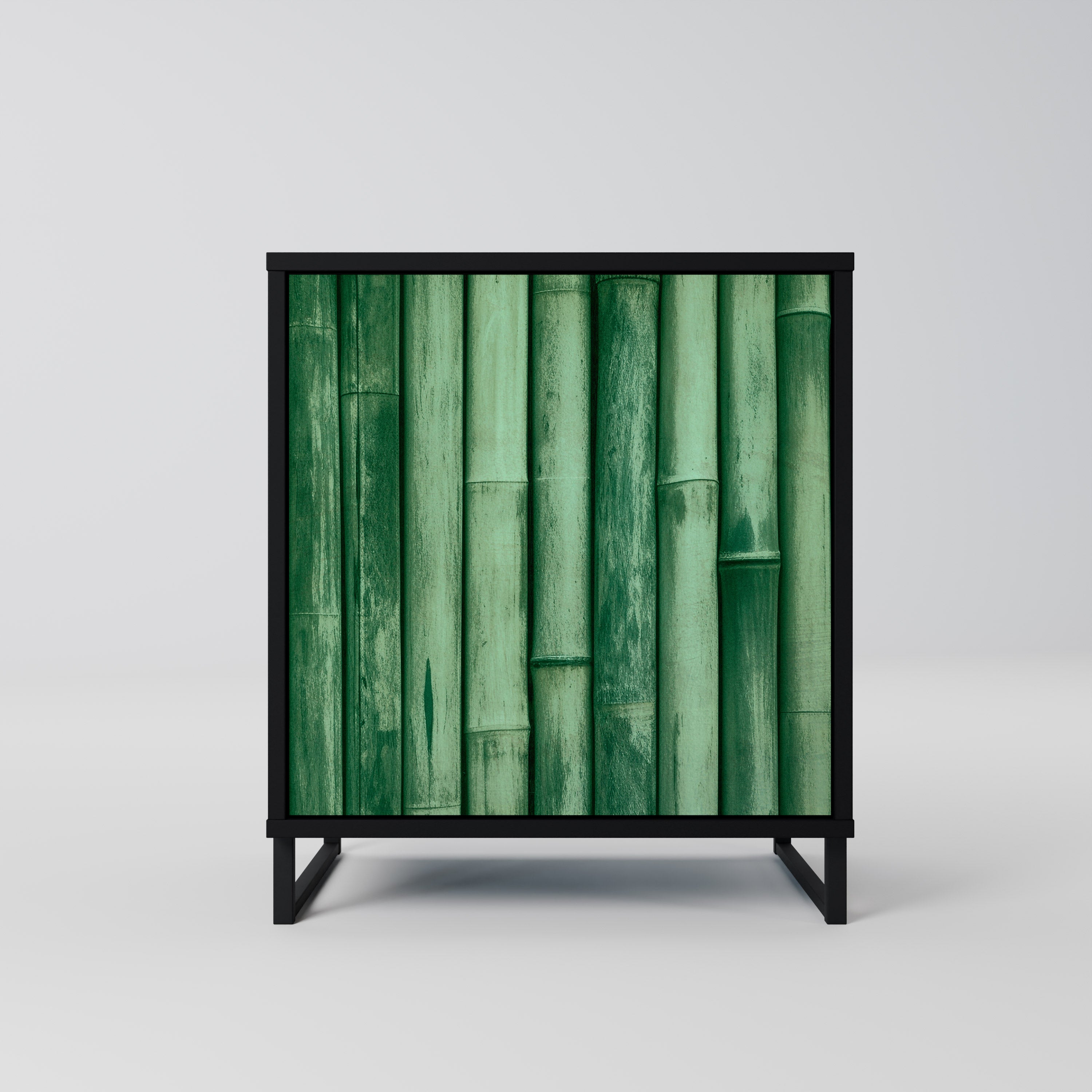NATURAL GREEN Sideboard mit 1 Tür in Schwarz