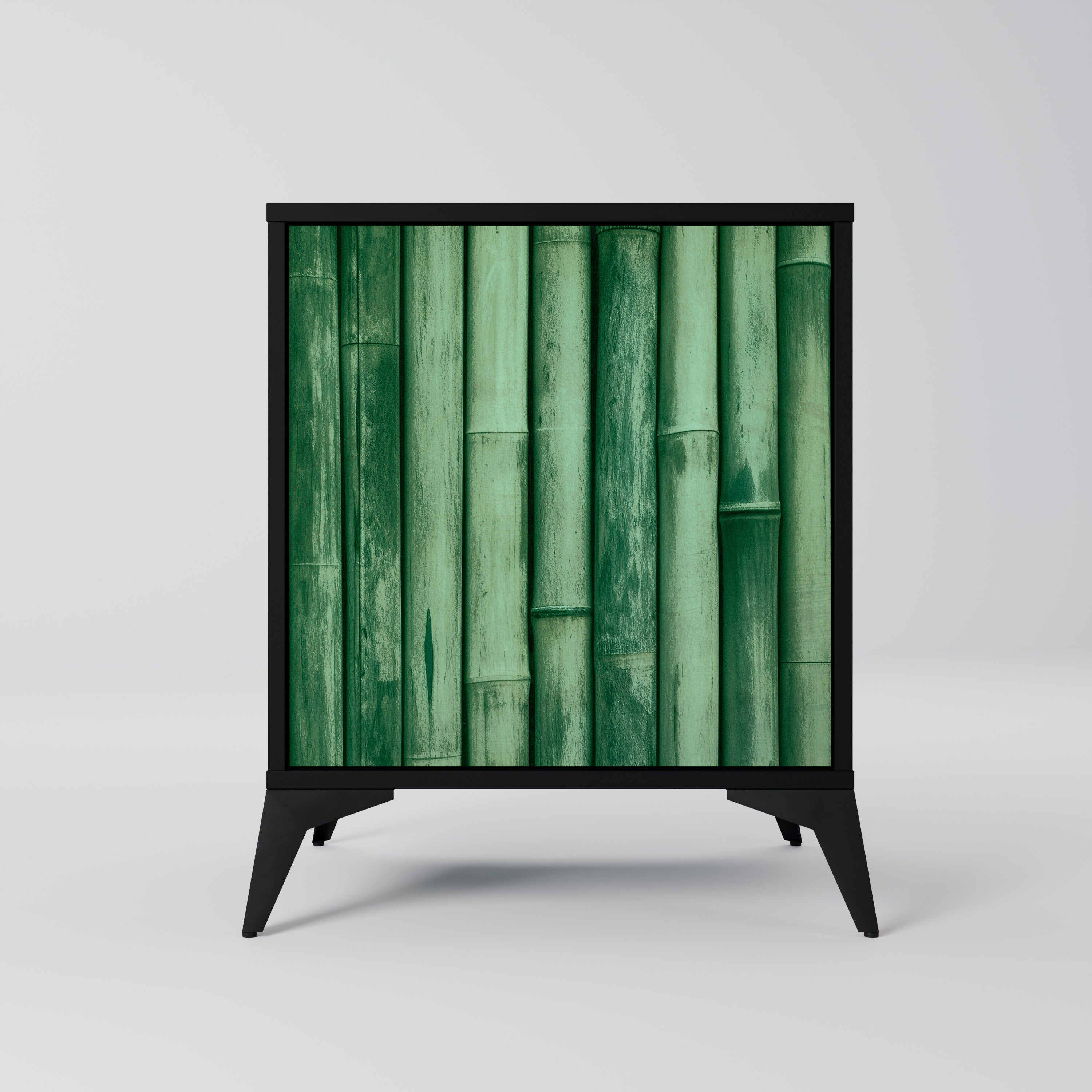 NATURAL GREEN Sideboard mit 1 Tür in Schwarz