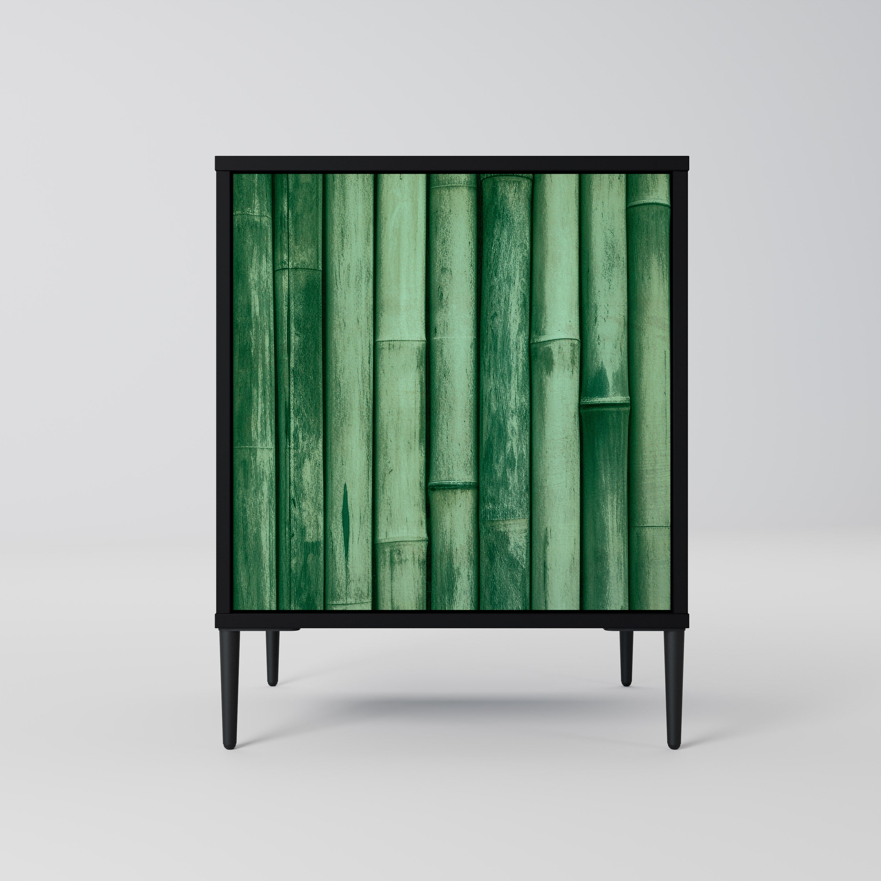 NATURAL GREEN Sideboard mit 1 Tür in Schwarz