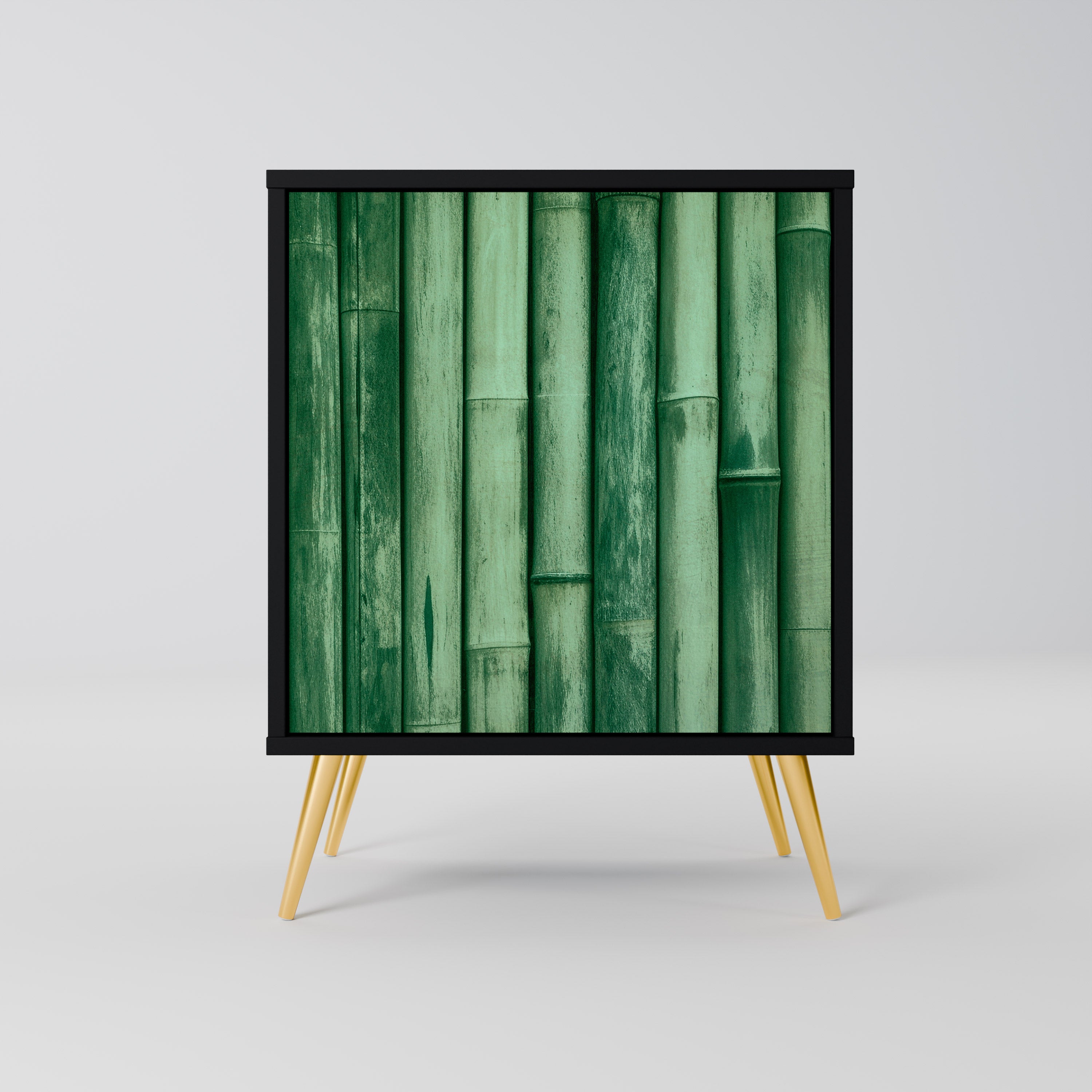 NATURAL GREEN Sideboard mit 1 Tür in Schwarz