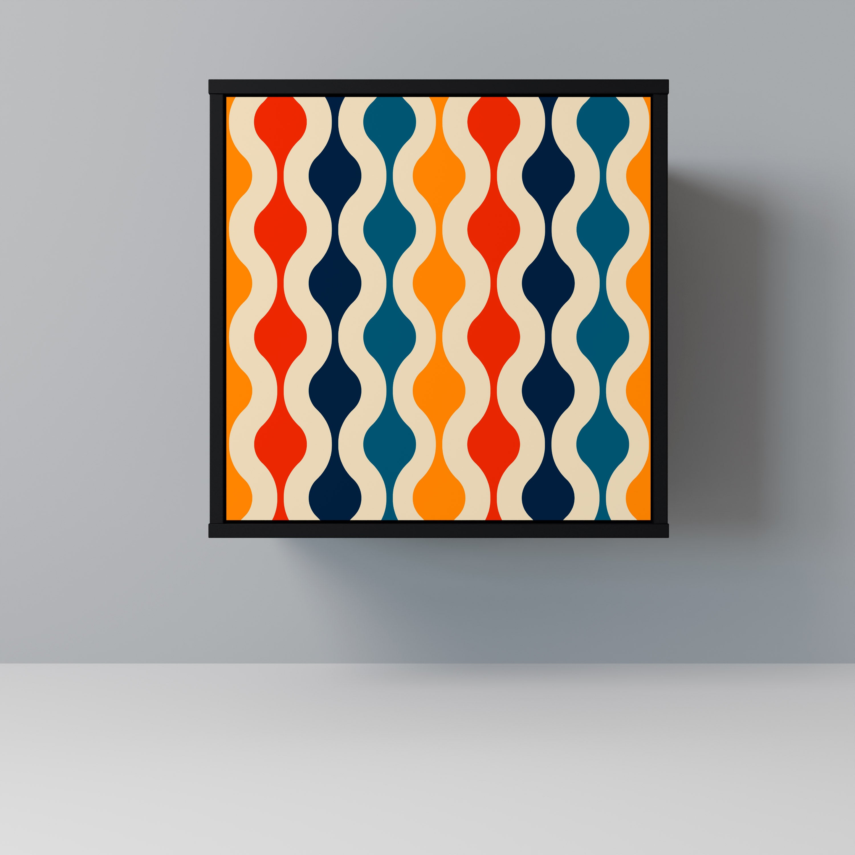 COLORFUL NOSTALGIA Sideboard mit 1 Tür in Schwarz