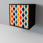 COLORFUL NOSTALGIA Sideboard mit 1 Tür in Schwarz