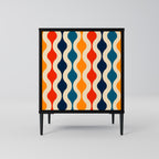 COLORFUL NOSTALGIA Sideboard mit 1 Tür in Schwarz