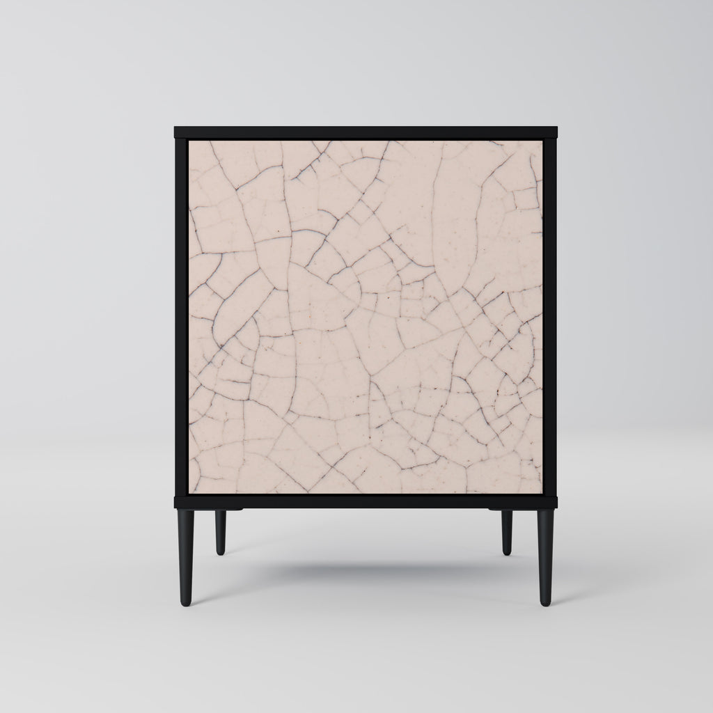 CERAMIC TEXTURE Sideboard mit 1 Tür in Schwarz