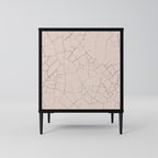 CERAMIC TEXTURE Sideboard mit 1 Tür in Schwarz