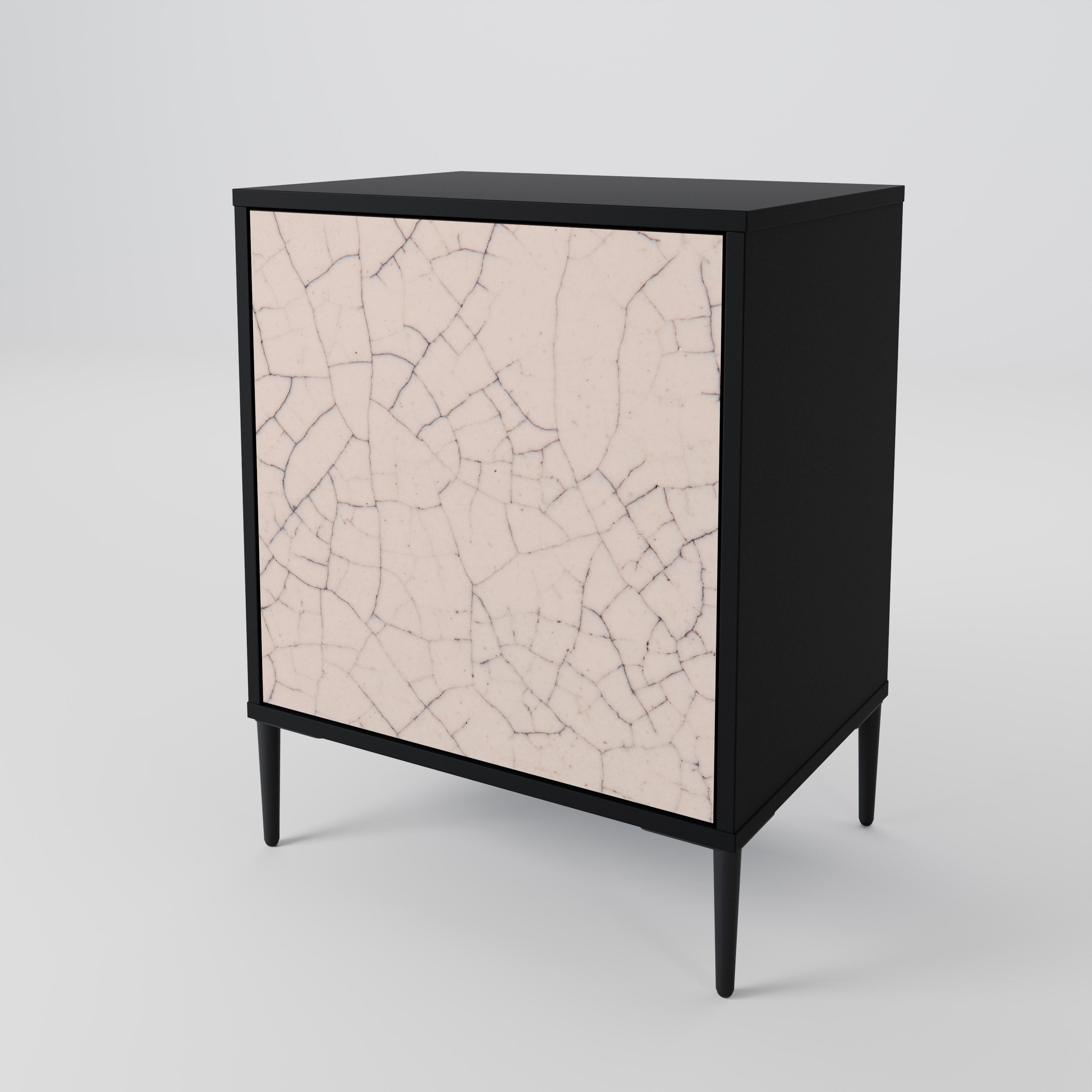 CERAMIC TEXTURE Sideboard mit 1 Tür in Schwarz