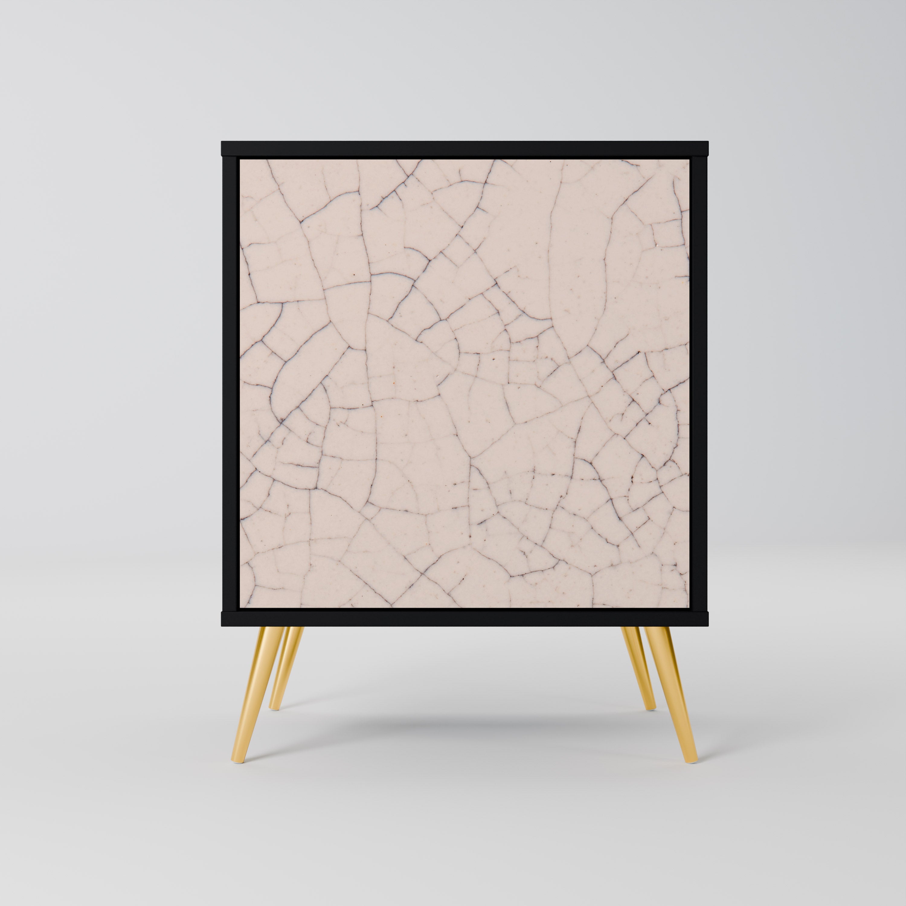 CERAMIC TEXTURE Sideboard mit 1 Tür in Schwarz