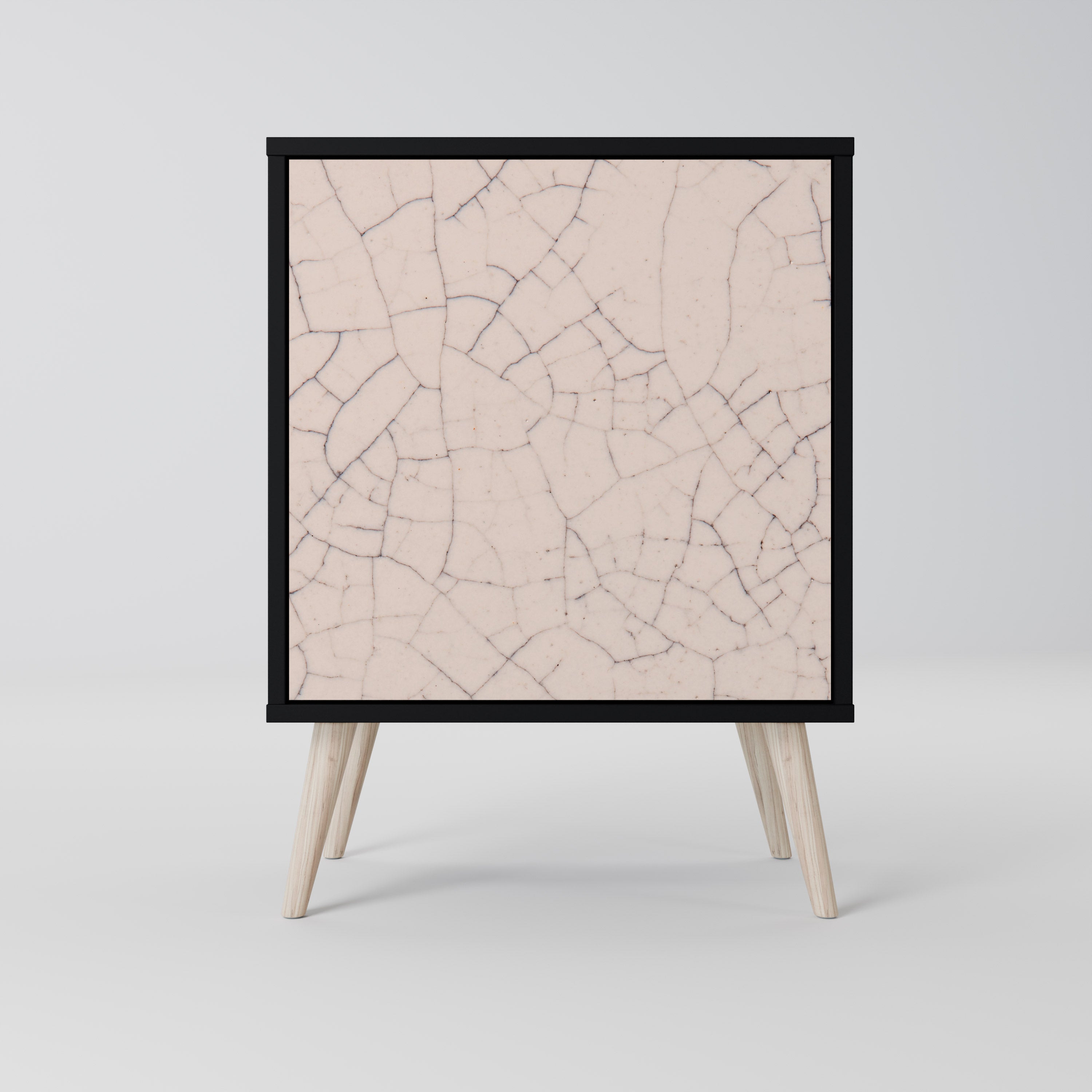 CERAMIC TEXTURE Sideboard mit 1 Tür in Schwarz