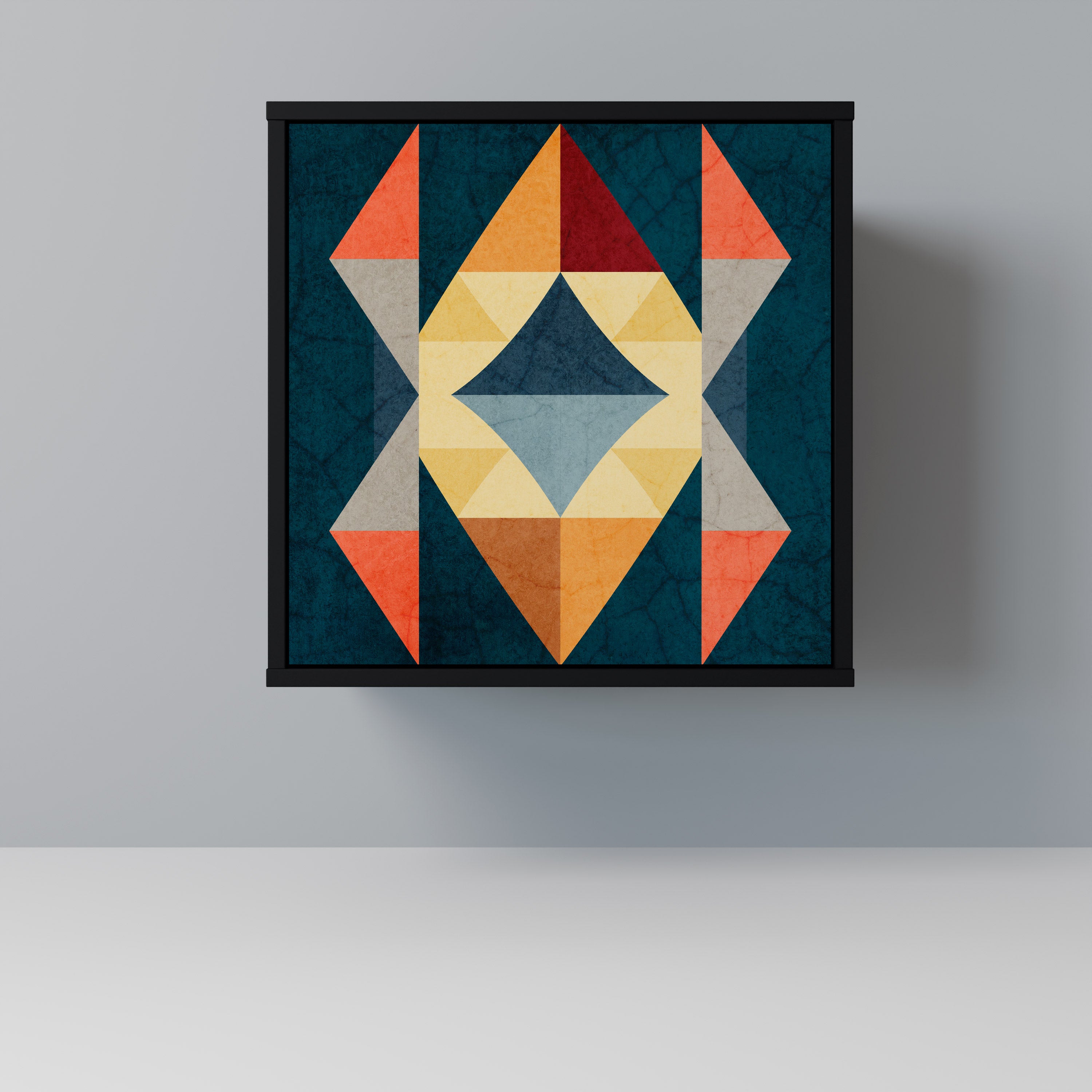 CRACKED ILLUSION Sideboard mit 1 Tür in Schwarz