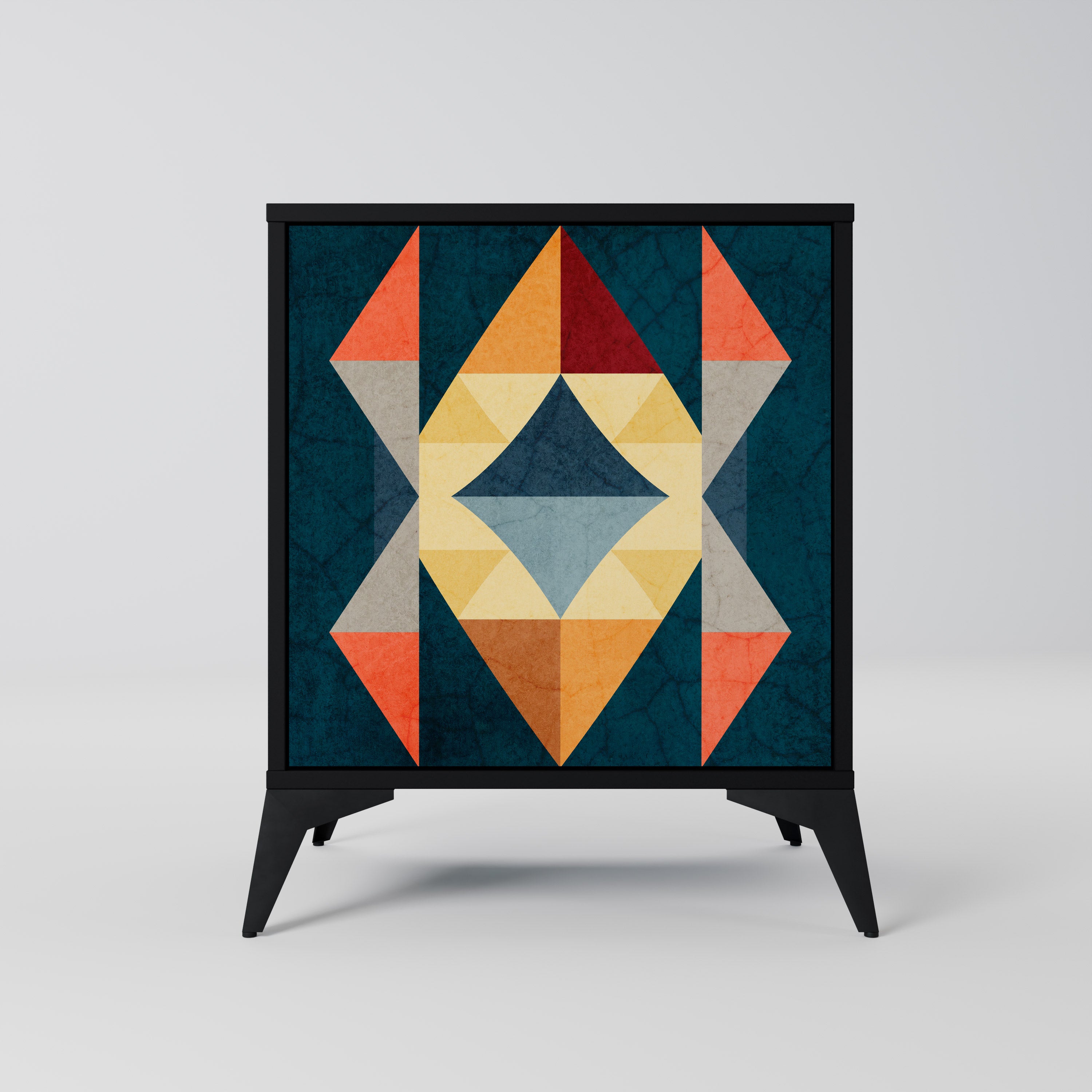 CRACKED ILLUSION Sideboard mit 1 Tür in Schwarz